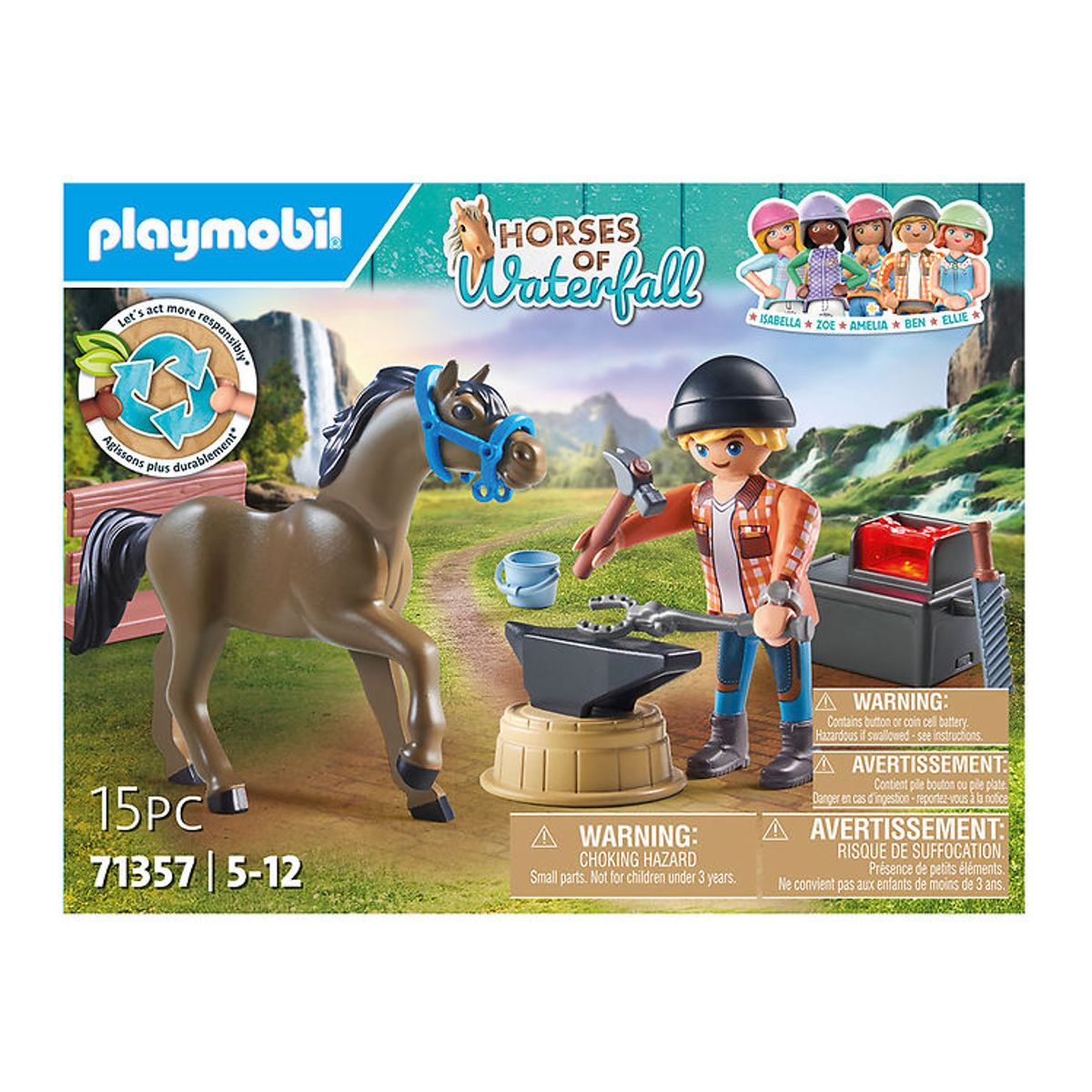 Playmobil Horses Of Waterfall - Beslagsmed Ben og Achilles - 713