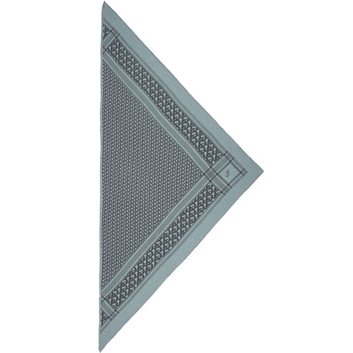 Lala Berlin Tørklæde - 162x85 - Triangle Monogram M - Grey On Me