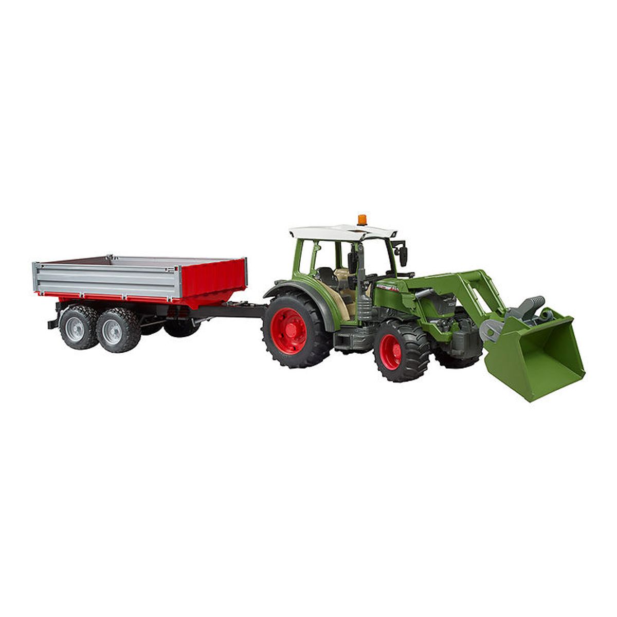 Bruder Traktor - Fendt Vario 211 m. Frontlæsser og Tippelad - 02