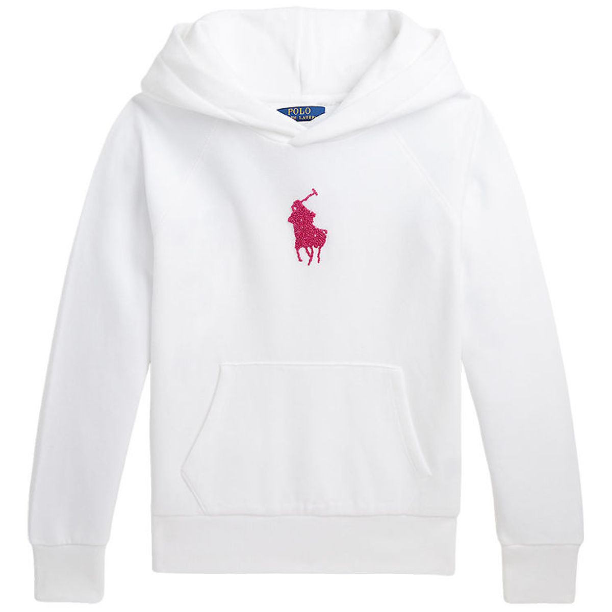 Polo Ralph Lauren Hættetrøje - Hvid m. Pink