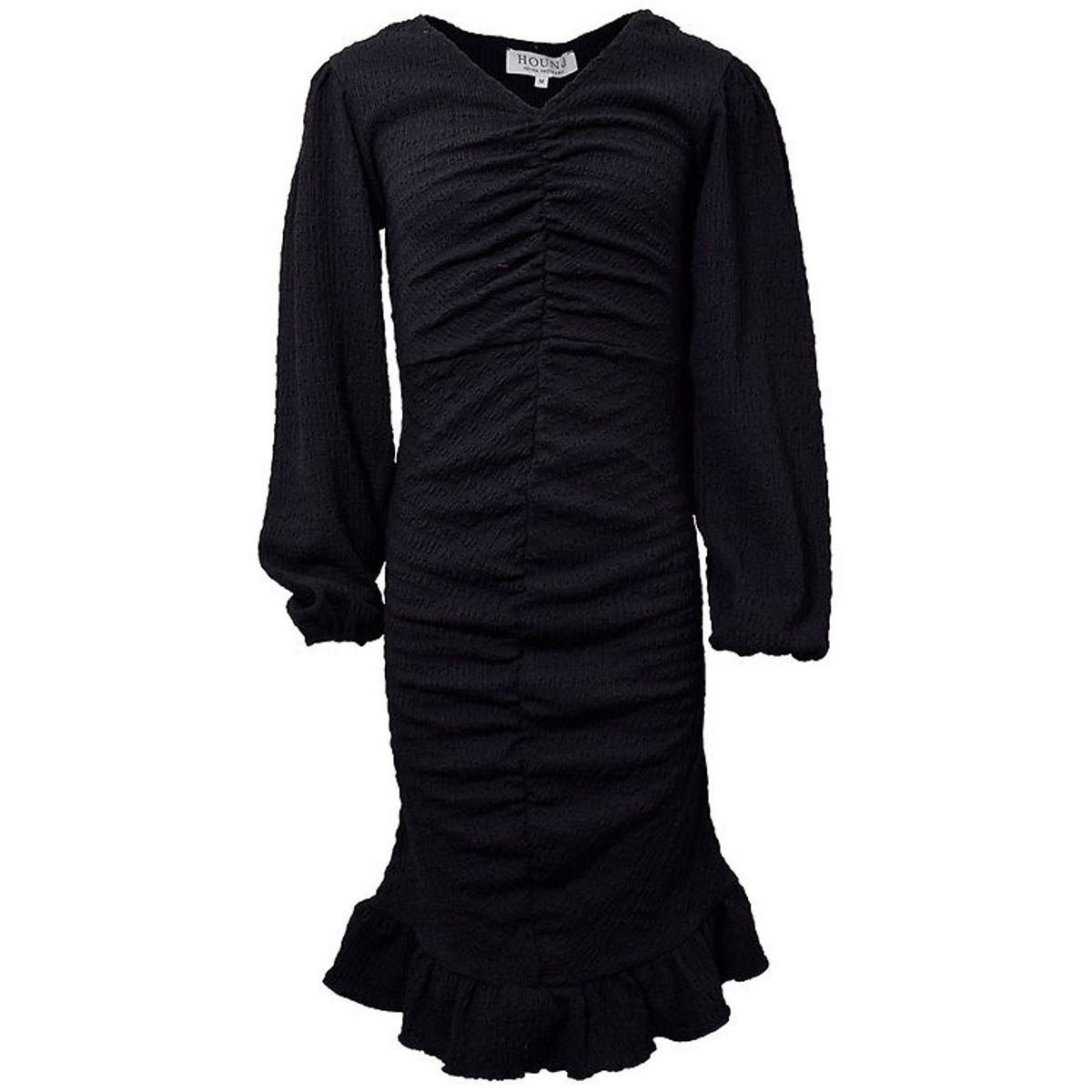 Hound Kjole - Puff Sleeve Dress - Sort