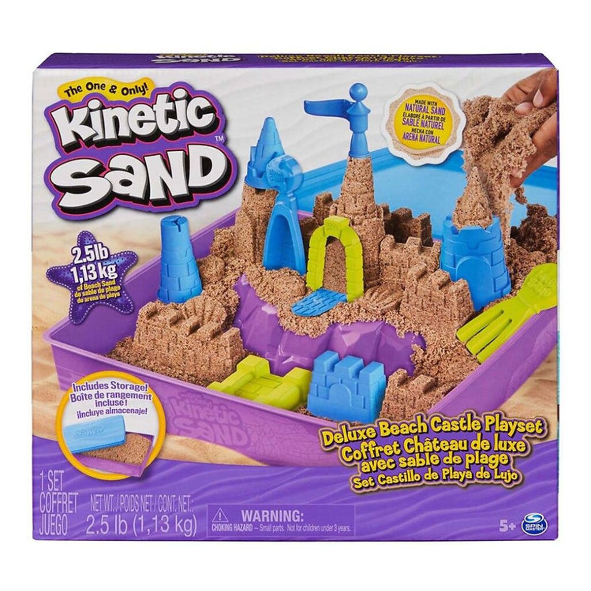 Kinetic Sand Sandsæt - Deluxe Beach Castle - 1,13 kg