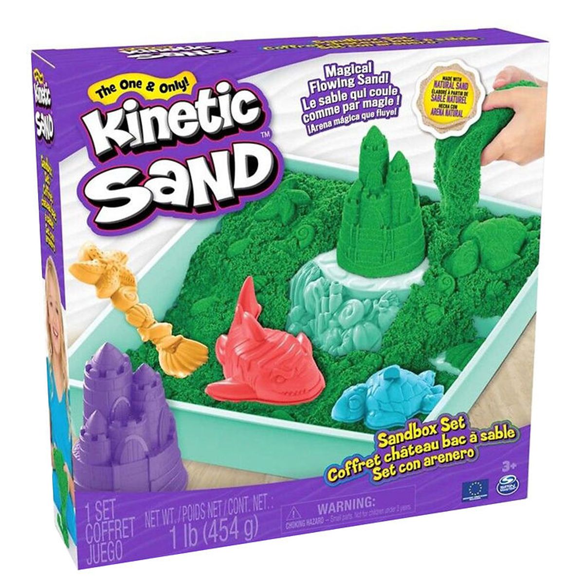 Kinetic Sand Sandsæt - 454 g - Grøn