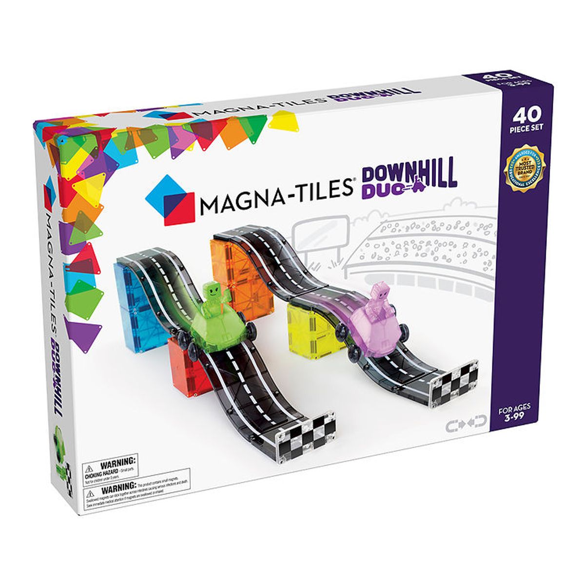 Magna-Tiles Magnetsæt - Downhill Duo - 40 Dele