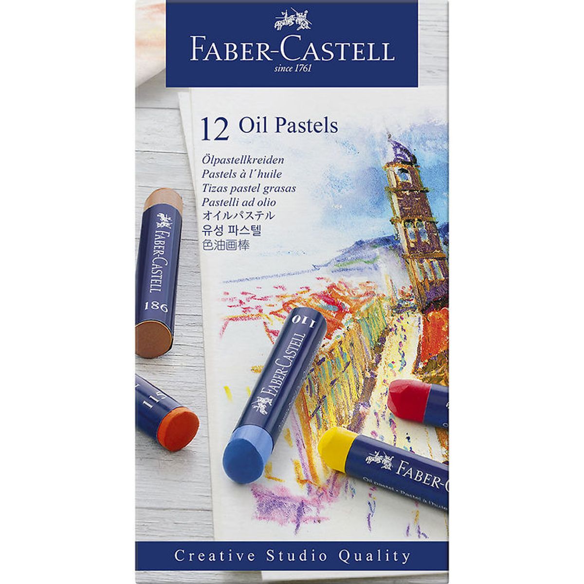 Faber-Castell Fedtfarver - 12 stk