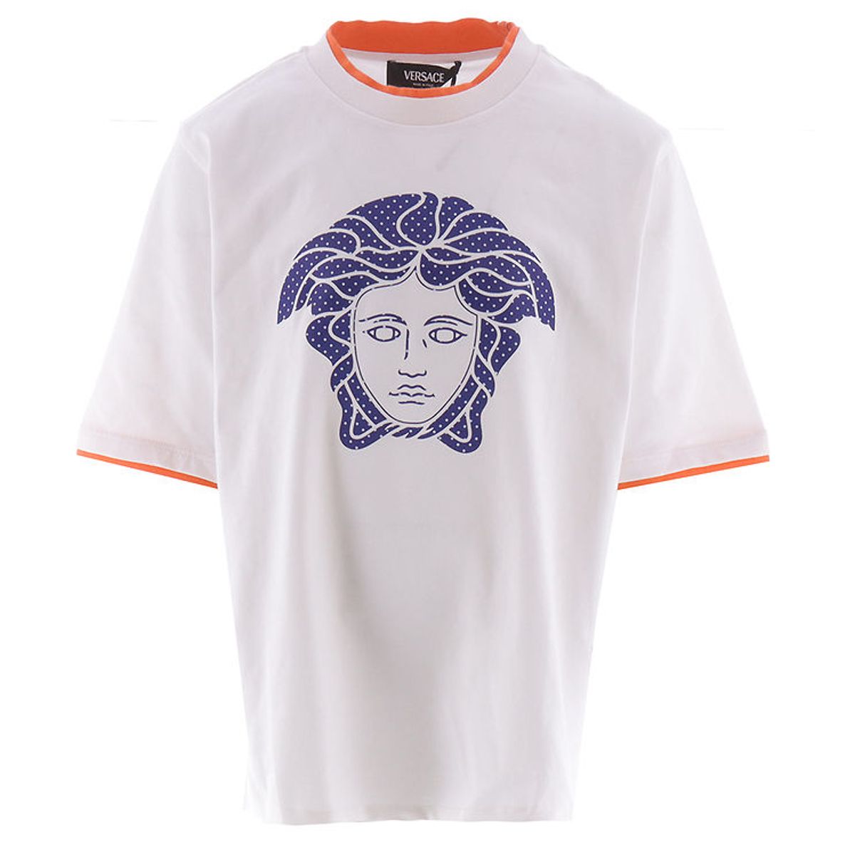 Versace T-shirt - Hvid"Blå m. Orange