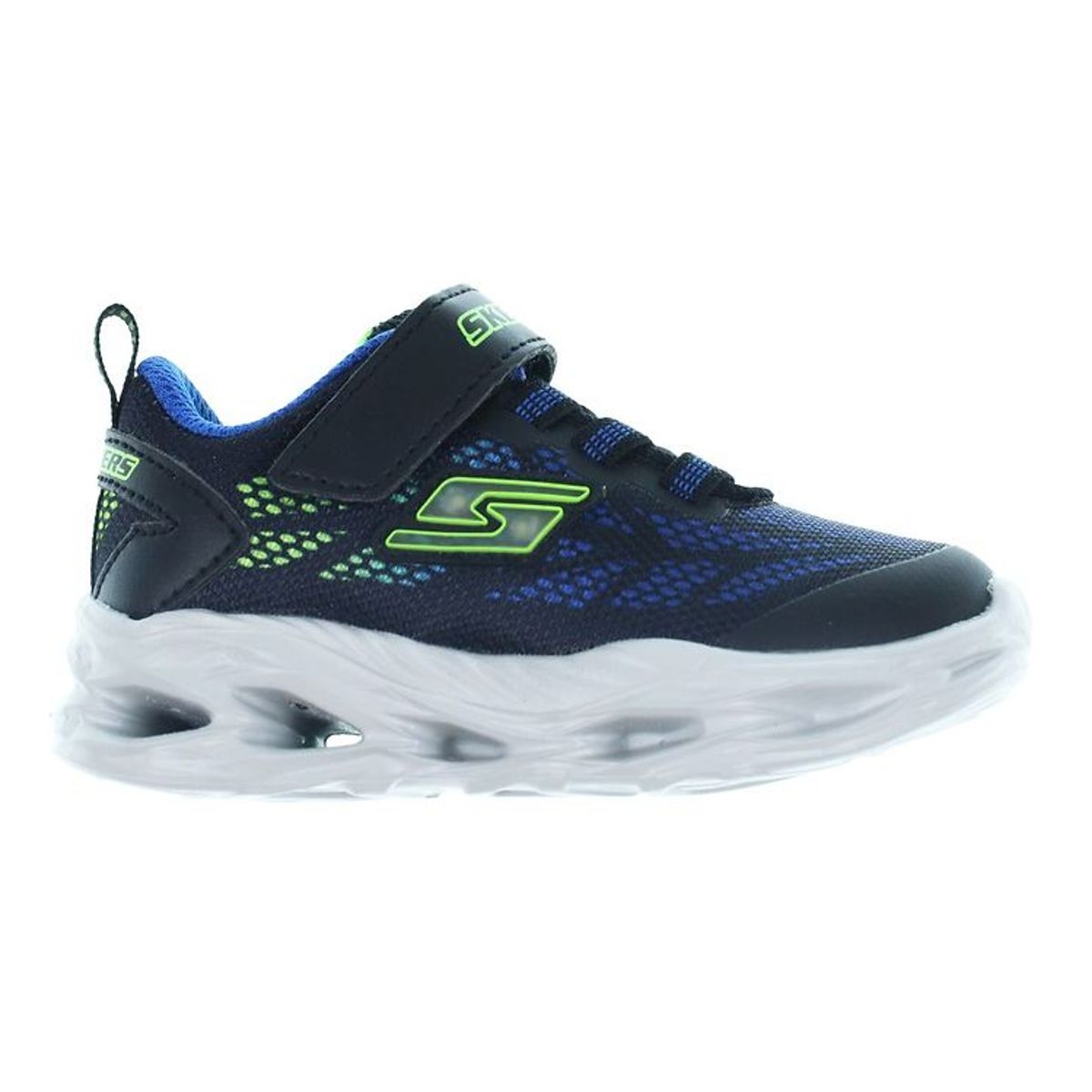 Skechers Sko m. Lys - Vortex-Flash - Black/Blue/Lime