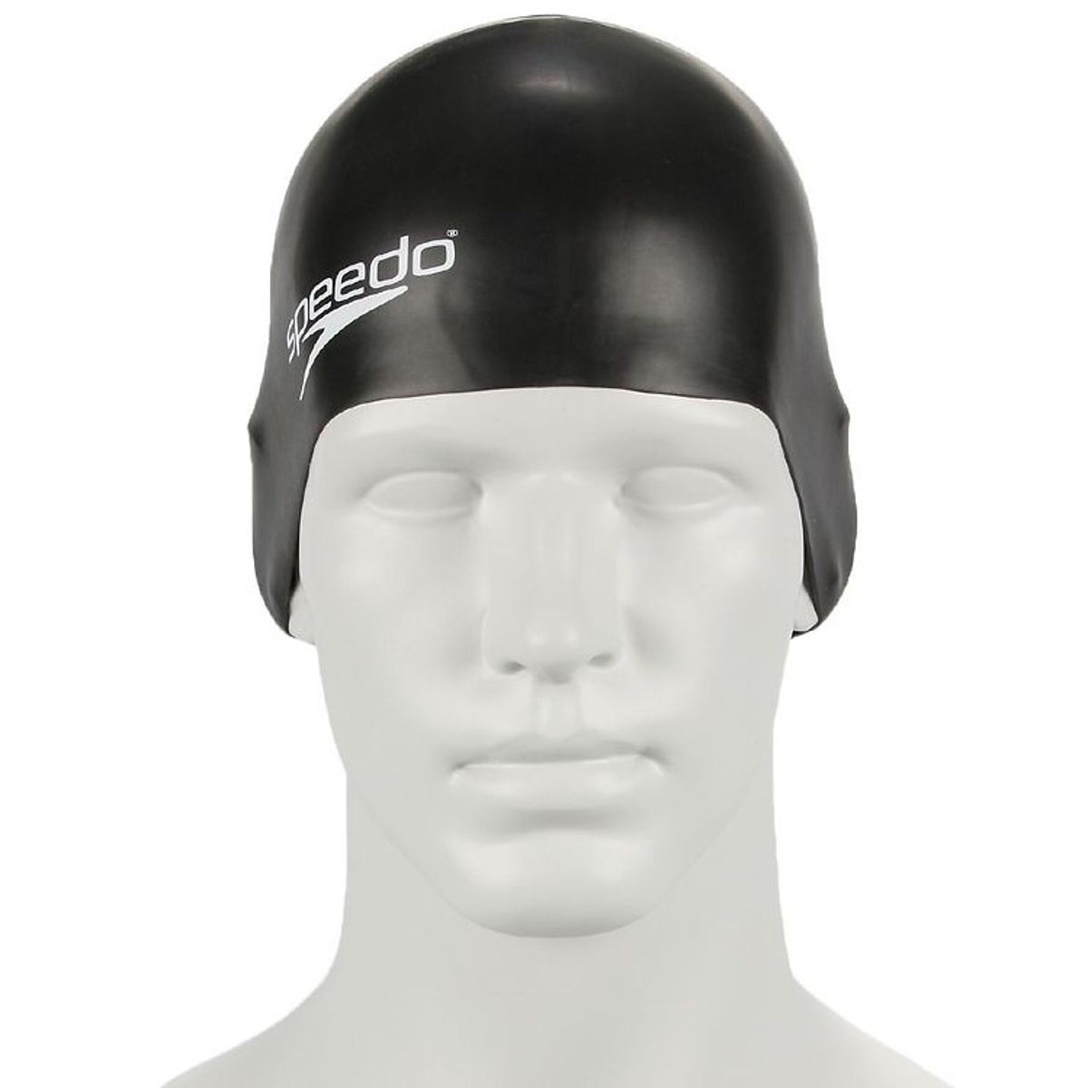 Speedo Badehætte - Junior Plain Moulded Silicone Cap - Sort