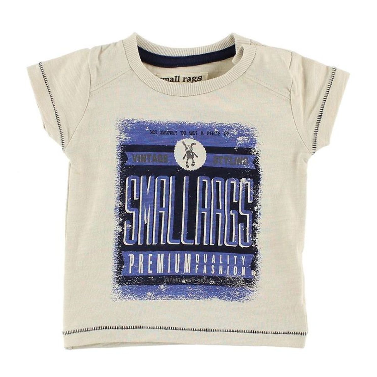 Small Rags T-Shirt - Crememeleret m. Print