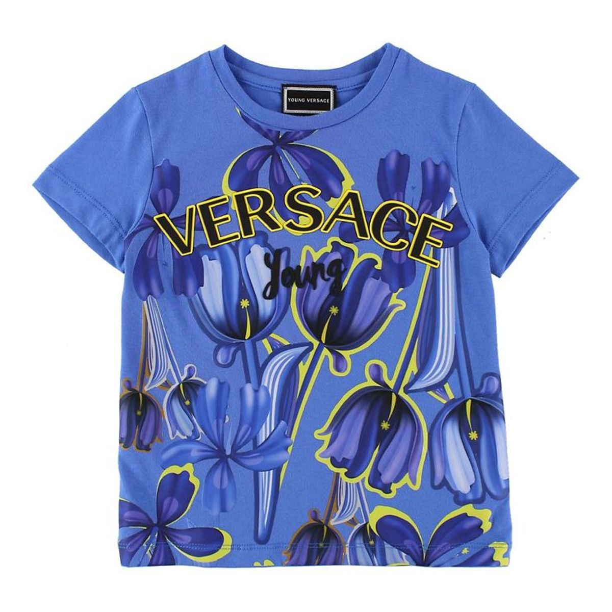 Young Versace T-shirt - Blå m. Blomster