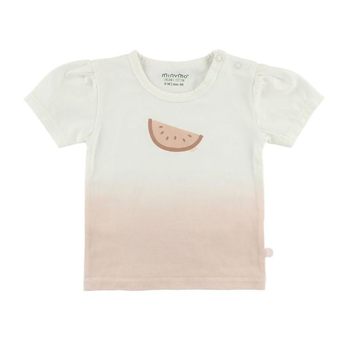 Minymo T-shirt - Creme/Rosa m. Melon