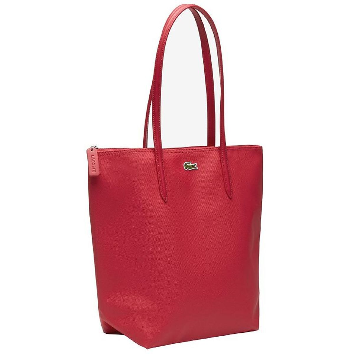 Lacoste Shopper - Vertical Shopping Bag - Kirsebærrød