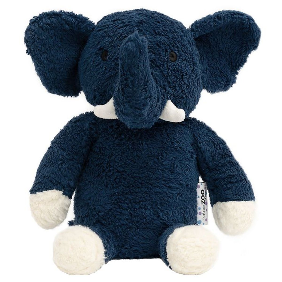 NatureZoo Bamse - 30 cm - Teddyfleece - Elefant - Mørkeblå