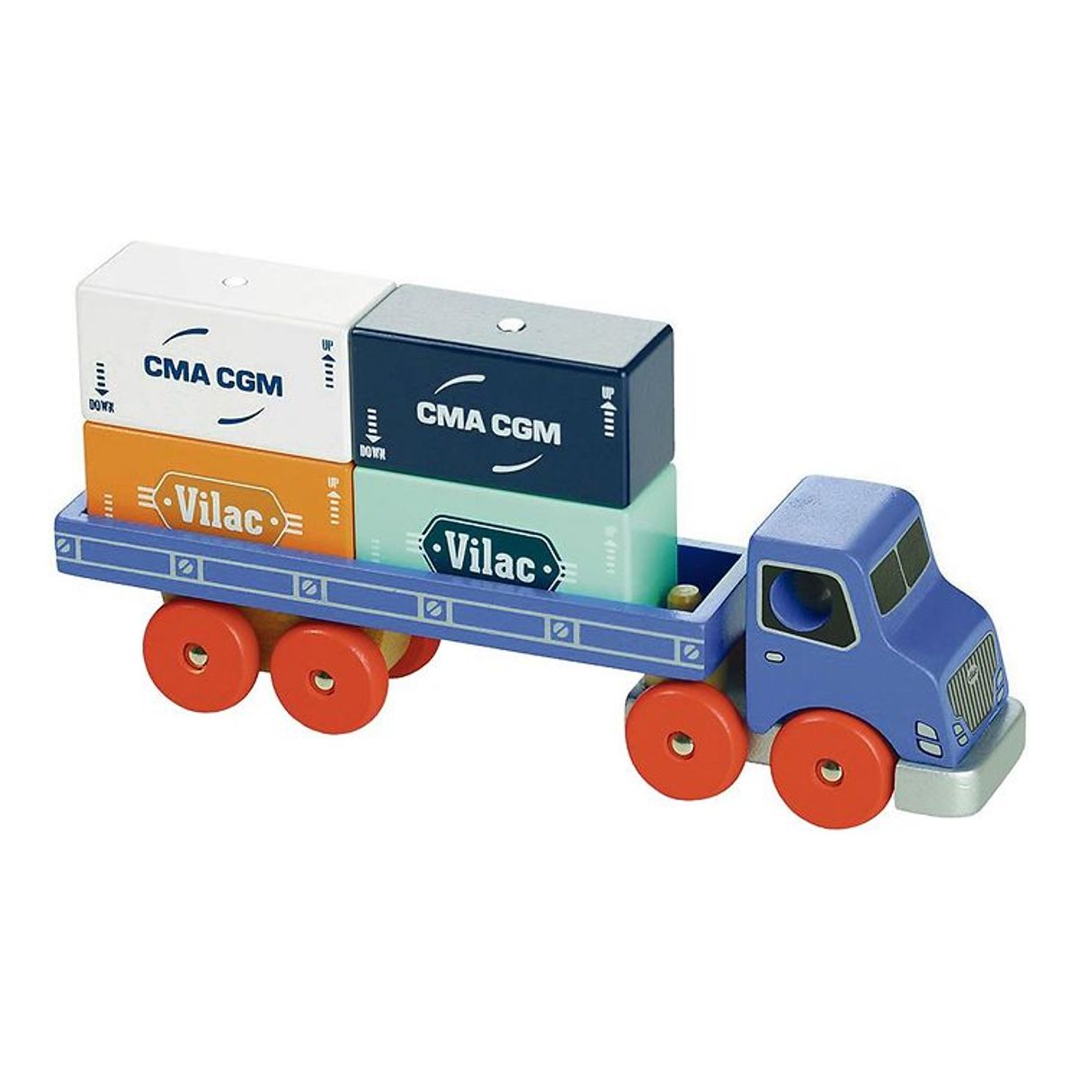 Vilac Containerlastbil - 23,5 cm - Blå