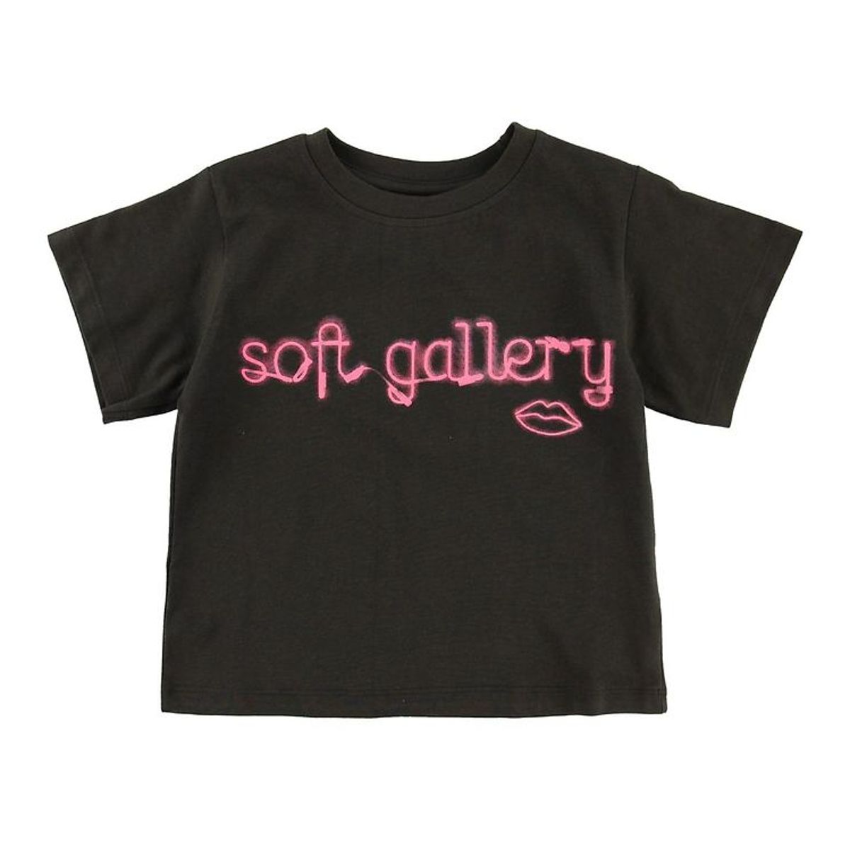 Soft Gallery T-shirt - Dominique - Neon lips