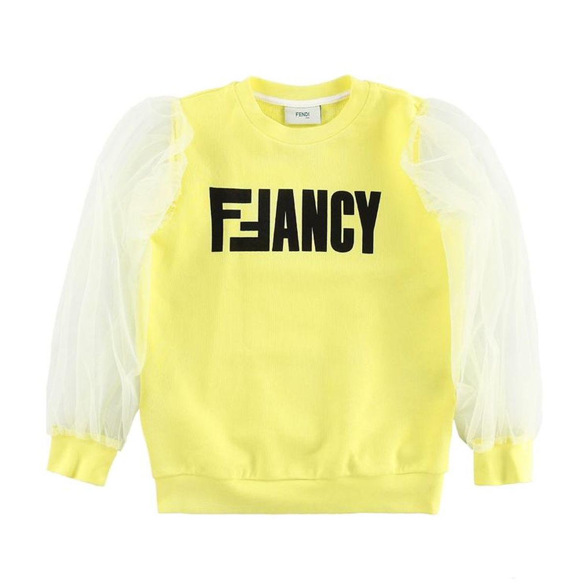 Fendi Kids Sweatshirt - Gul m. Tekst/Tyl