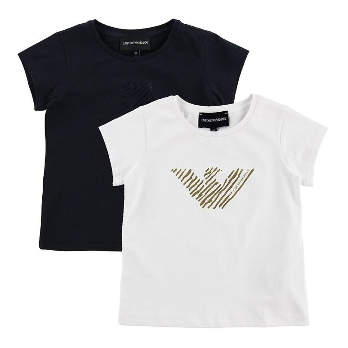 Emporio Armani T-shirt - T-shirt - Navy/Hvid m. Print