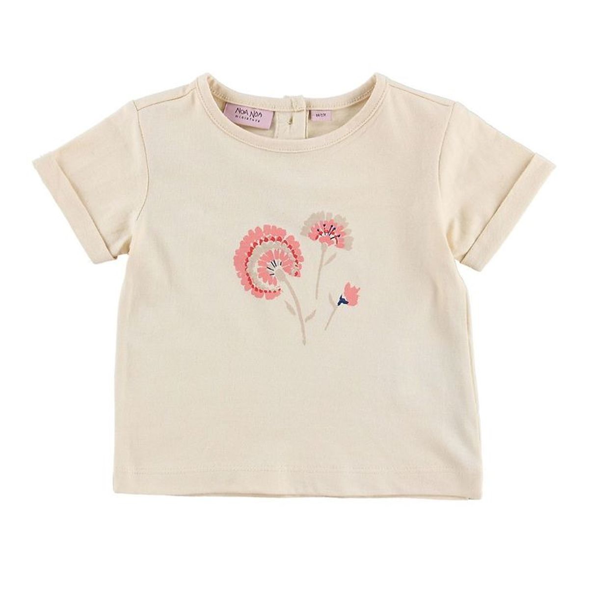 Noa Noa miniature T-shirt - Creme m. Blomster