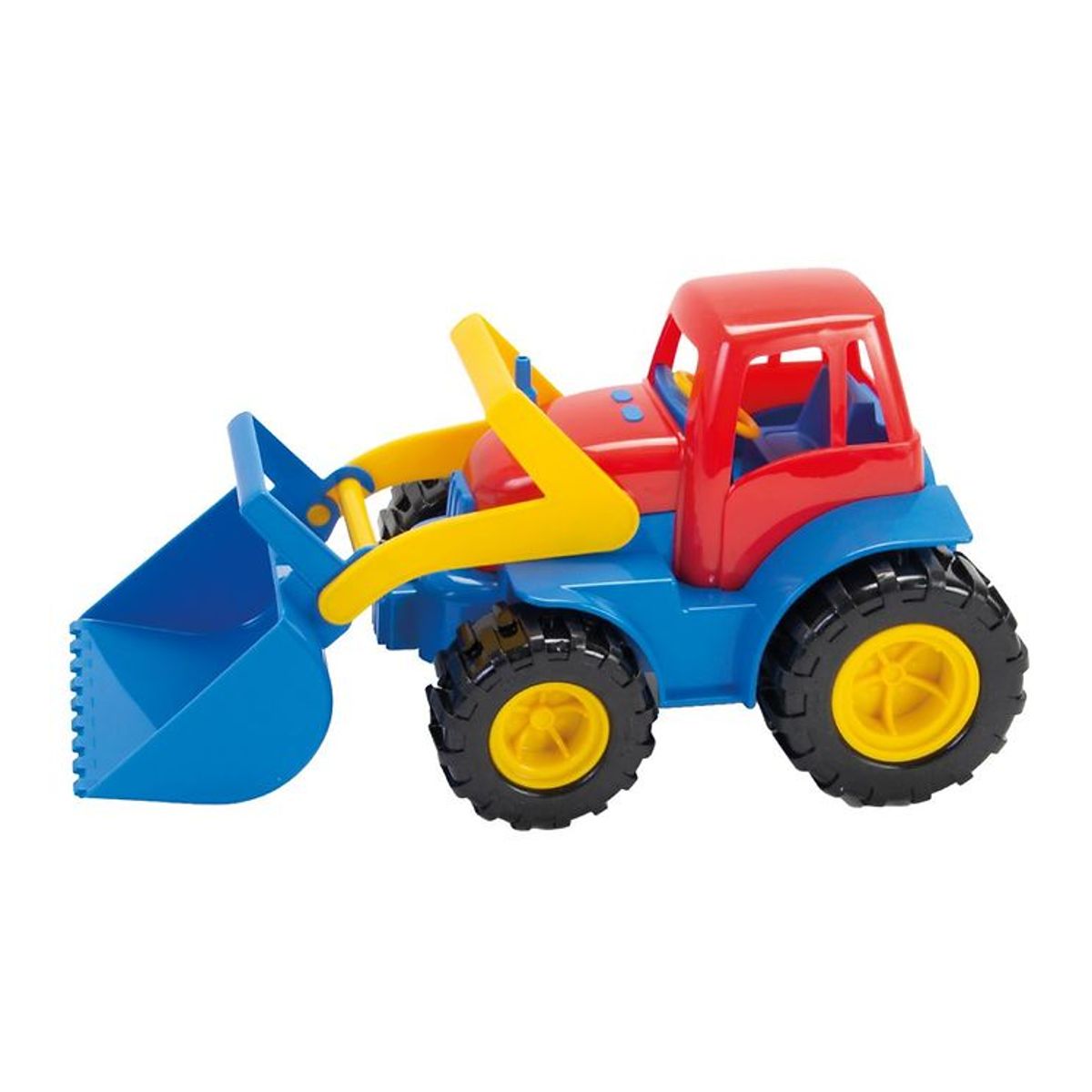 Dantoy Traktor m. Grab - 30 cm - Rød/Blå