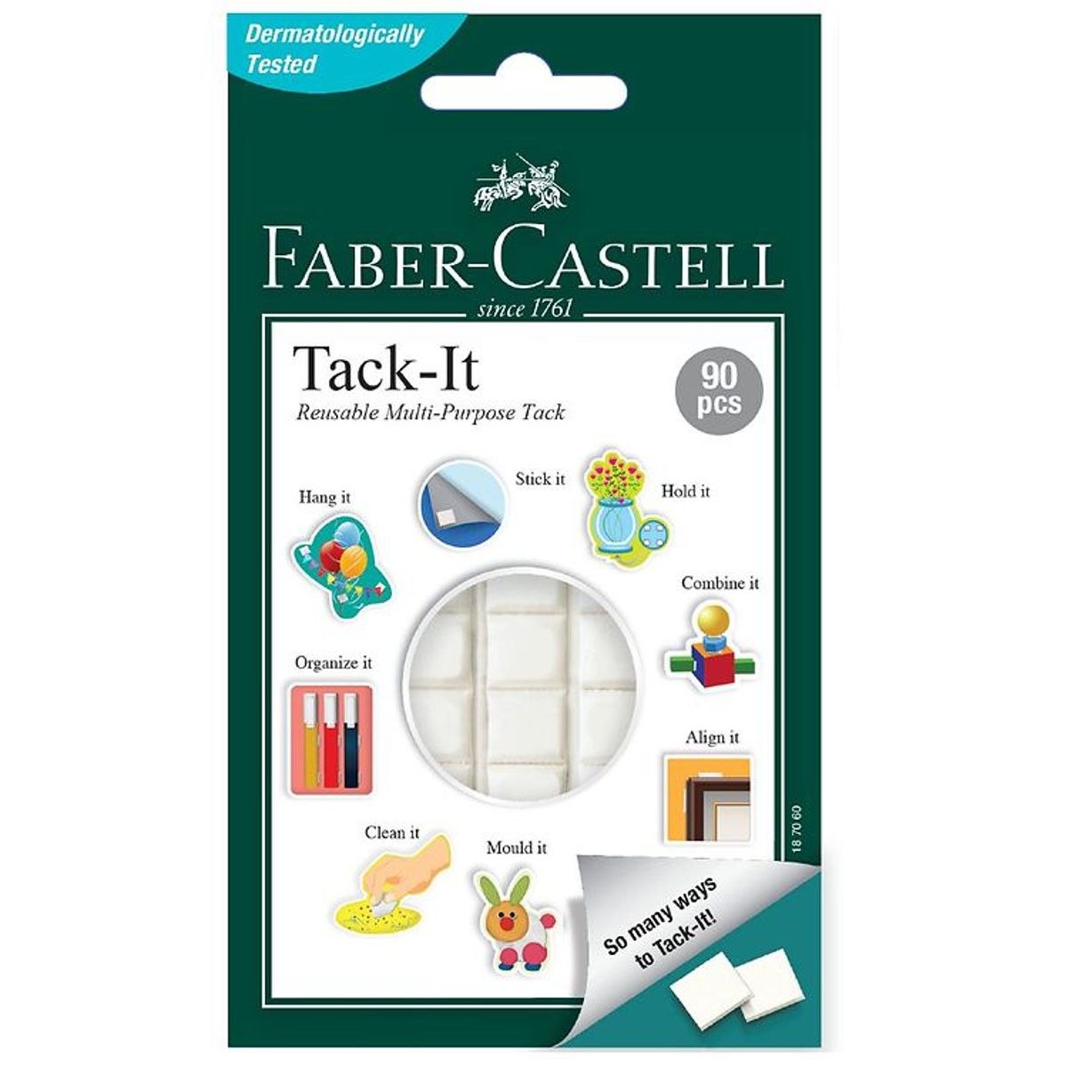 Faber-Castell Hæftemasse - Tack It - 90 stk. - Hvid