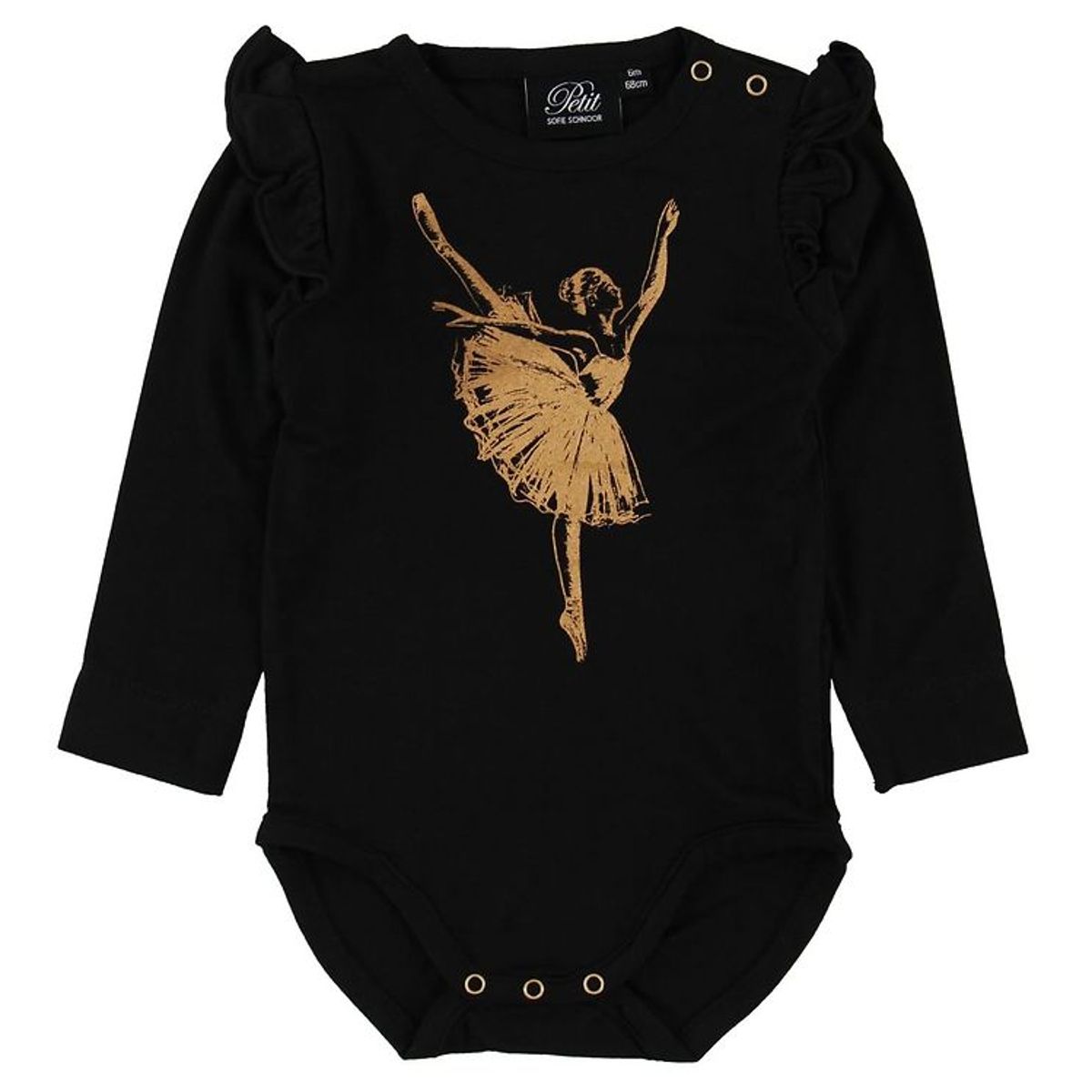 Petit By Sofie Schnoor Body l/æ - Dicte - Sort m. Ballerina