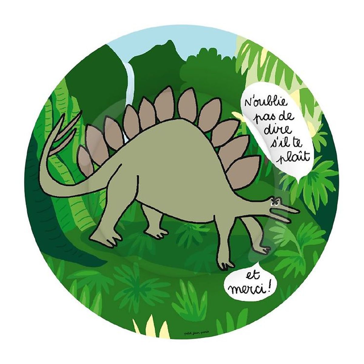 Petit Jour Paris Tallerken - Melamin - Dinosaurus