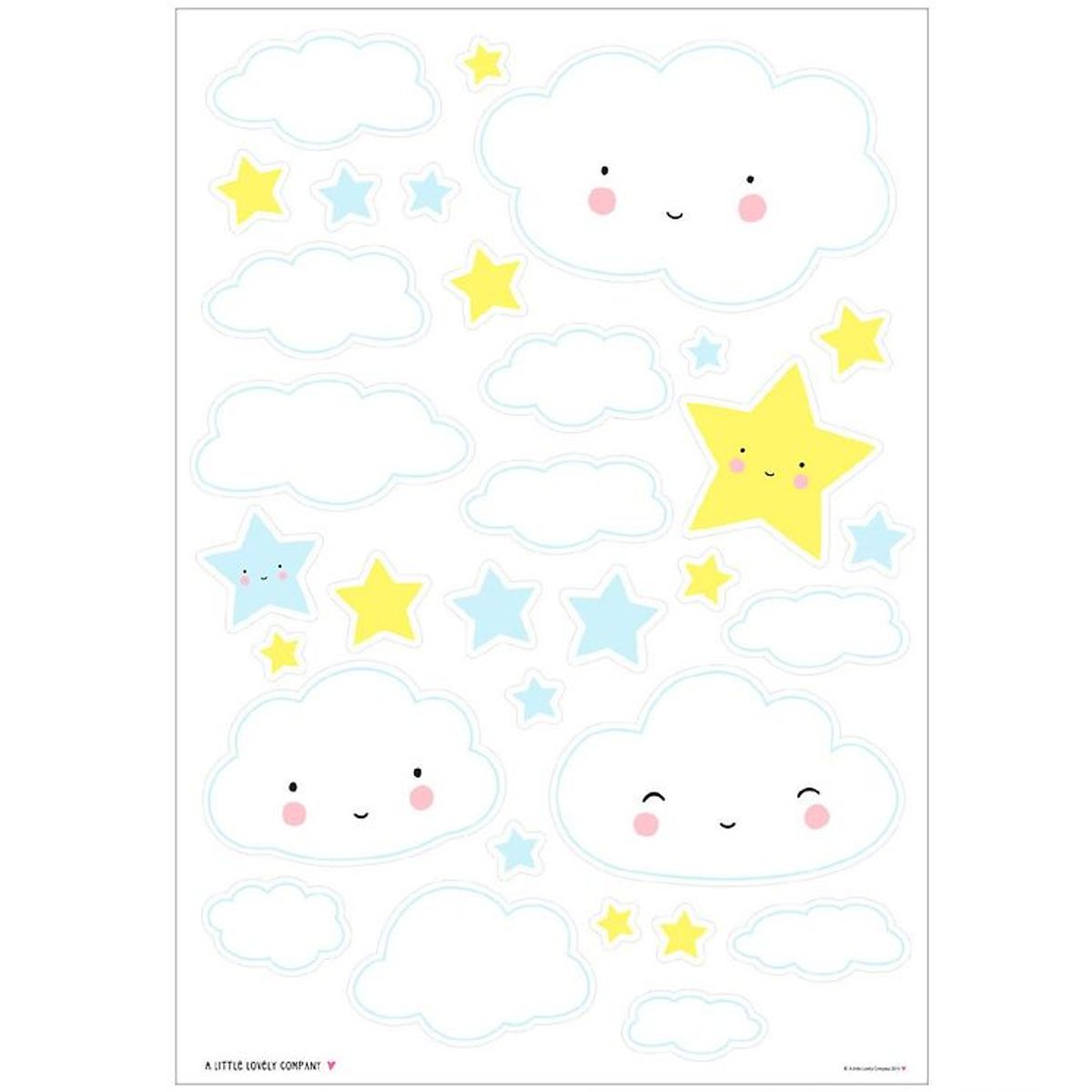 A Little Lovely Company Wallstickers - 35x50 cm - Cloud