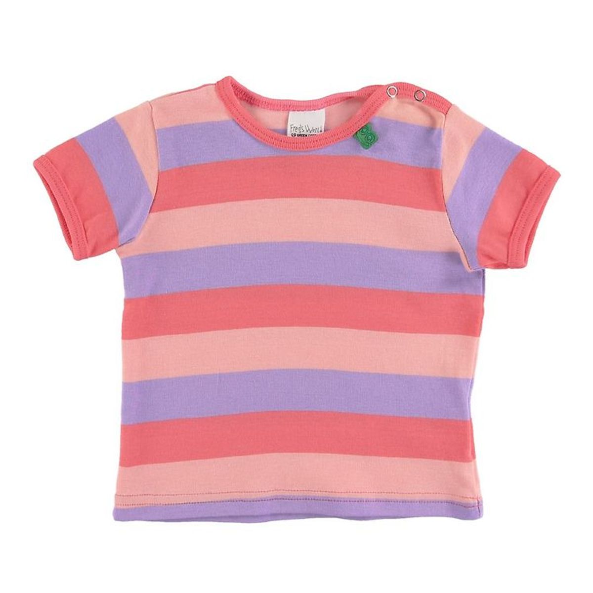 Freds World T-shirt - Multi Stripe - Koral