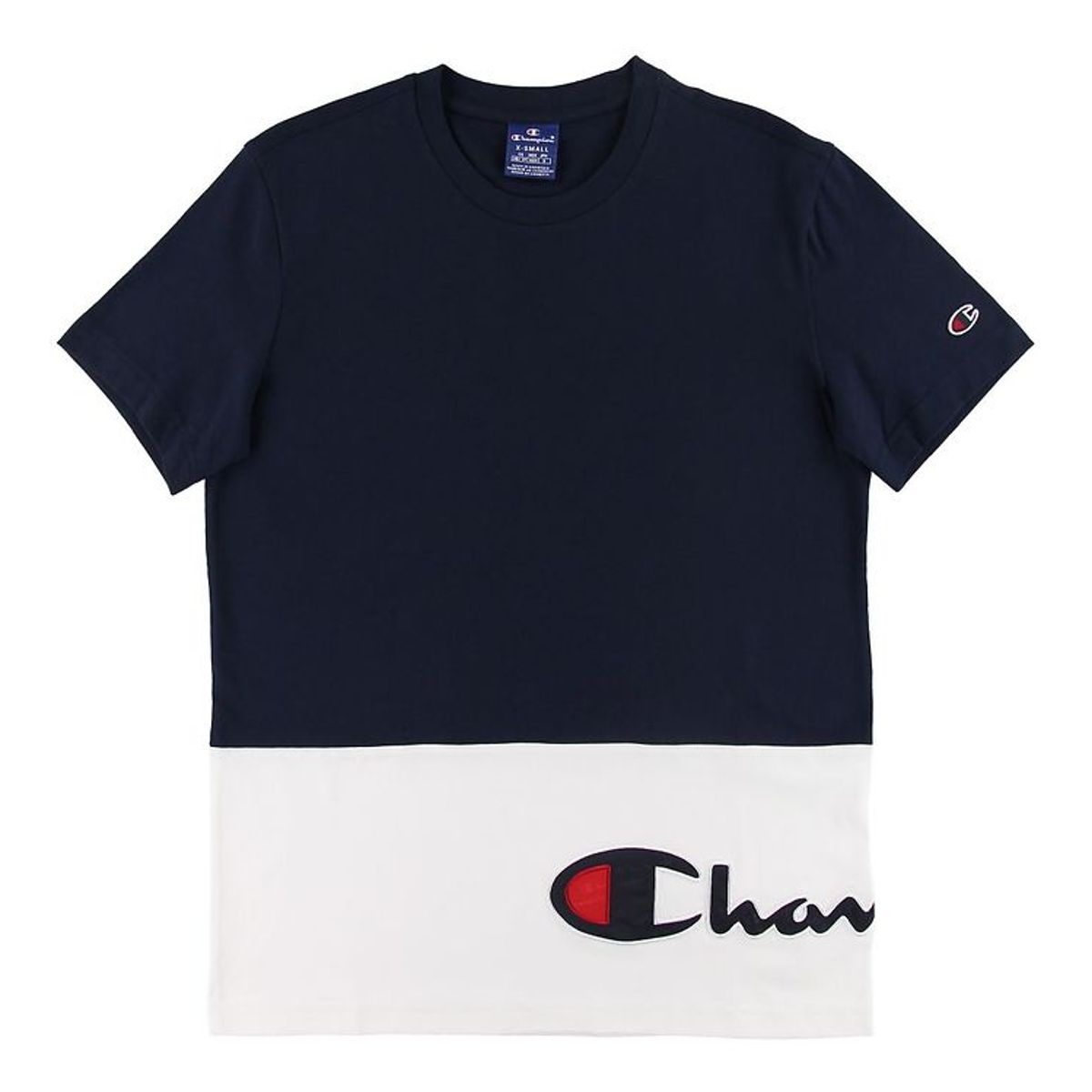 Champion Fashion T-shirt - Navy/Hvid m. Logo