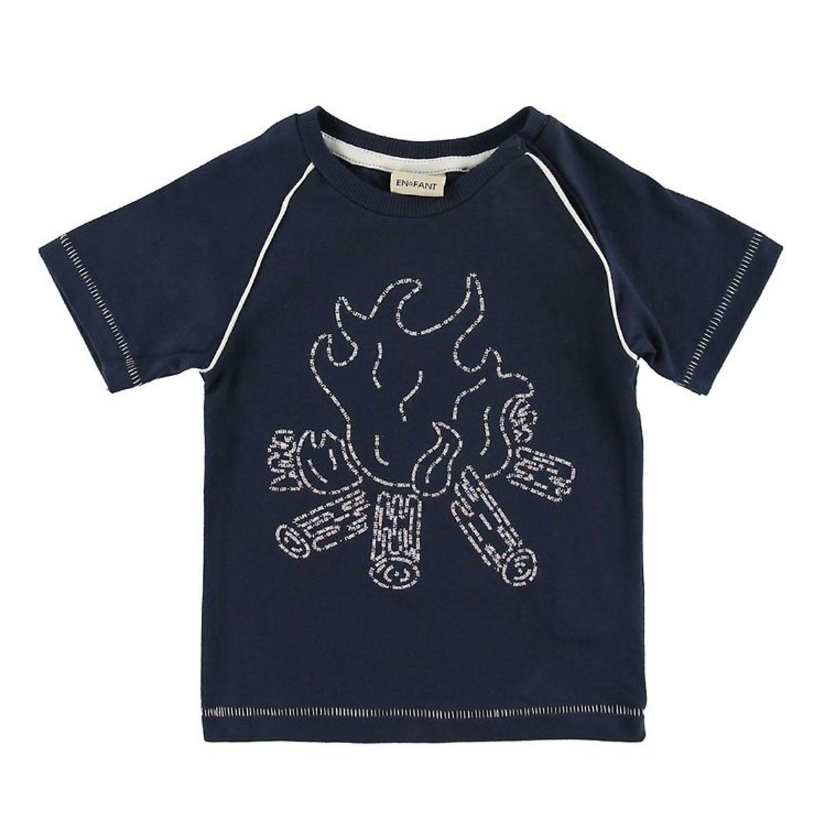 En Fant T-shirt - Dark Navy m. Bål