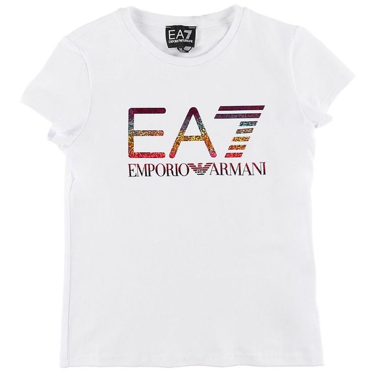 EA7 T-shirt - Hvid m. Glitter Logo