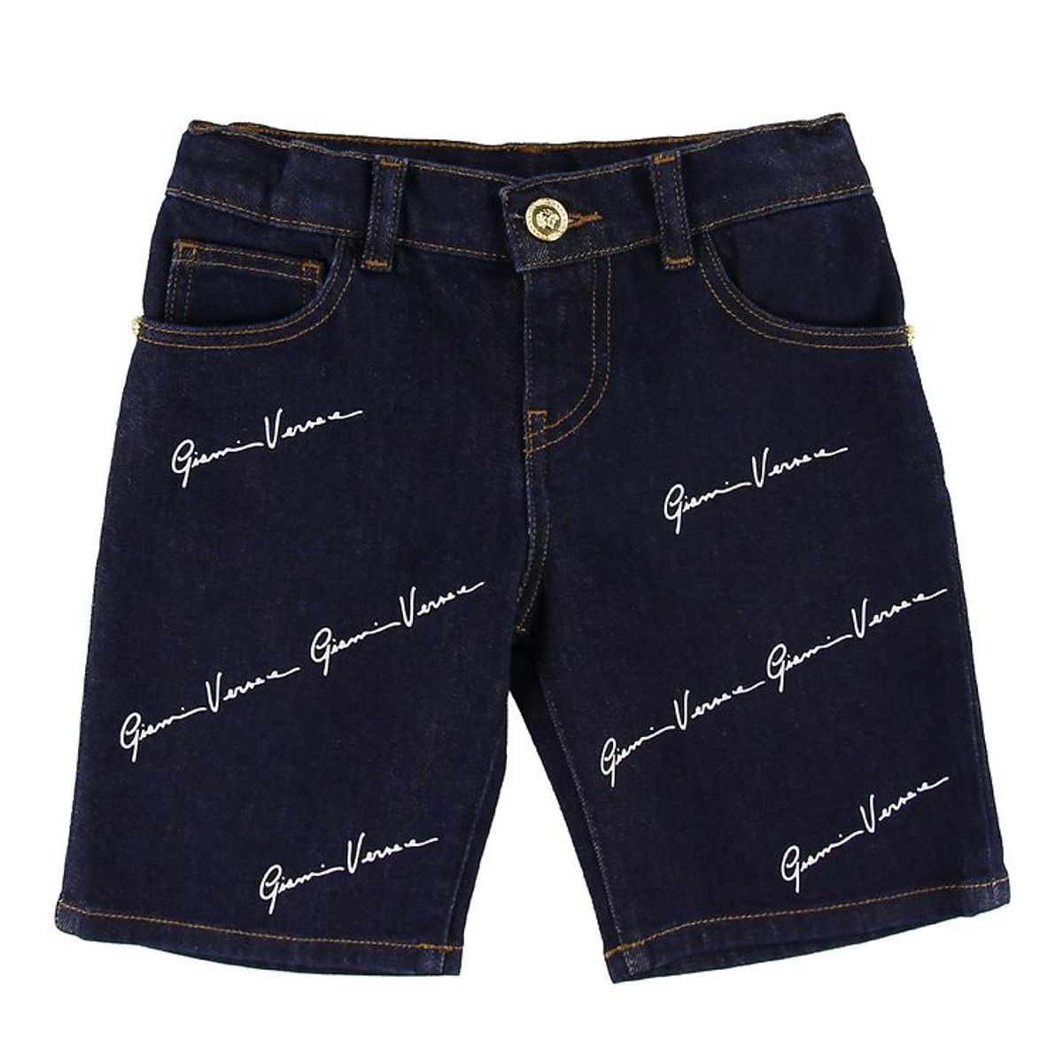 Versace Shorts - Denim - Navy m. Allover Logo