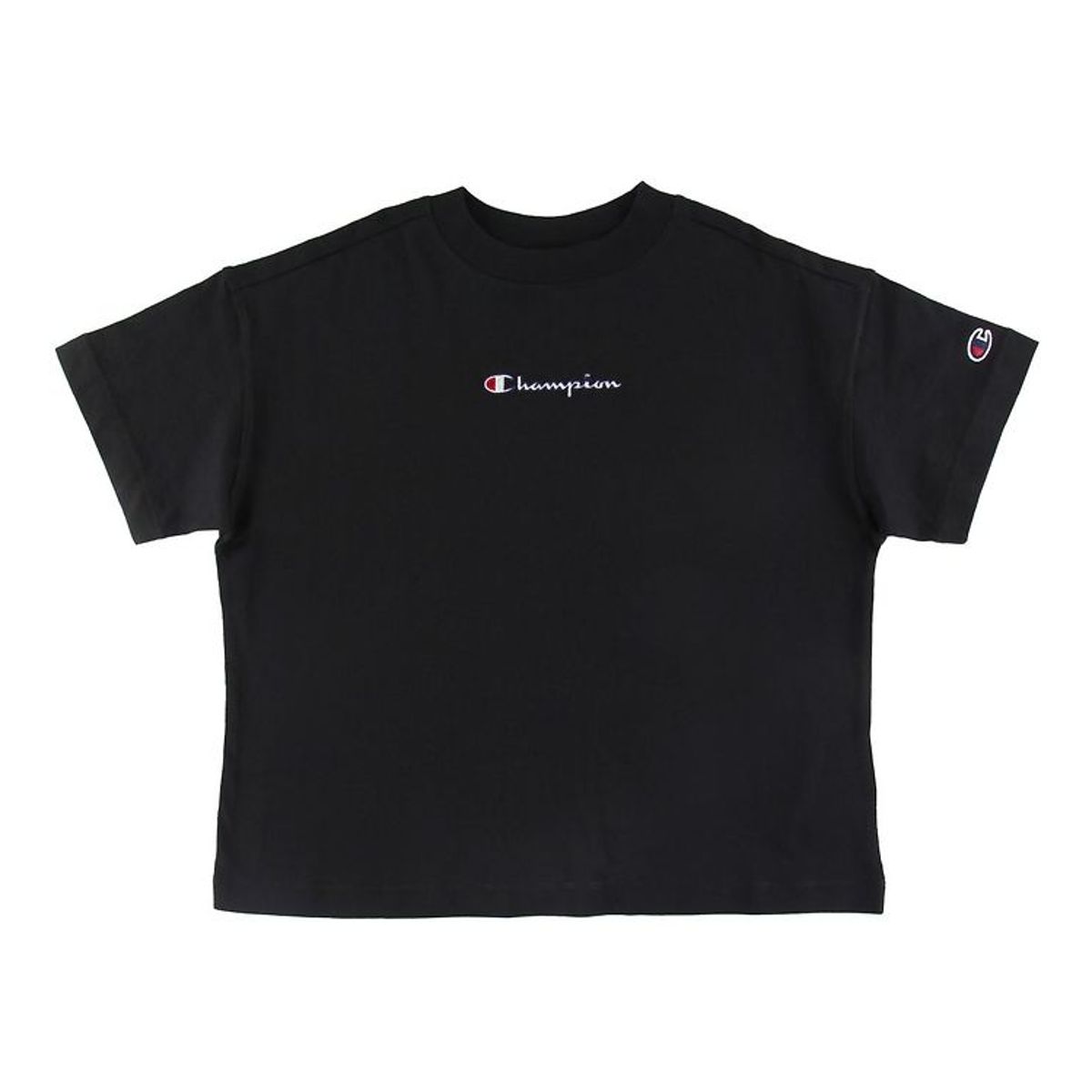 Champion Fashion T-Shirt - Crop - Sort m. Logo