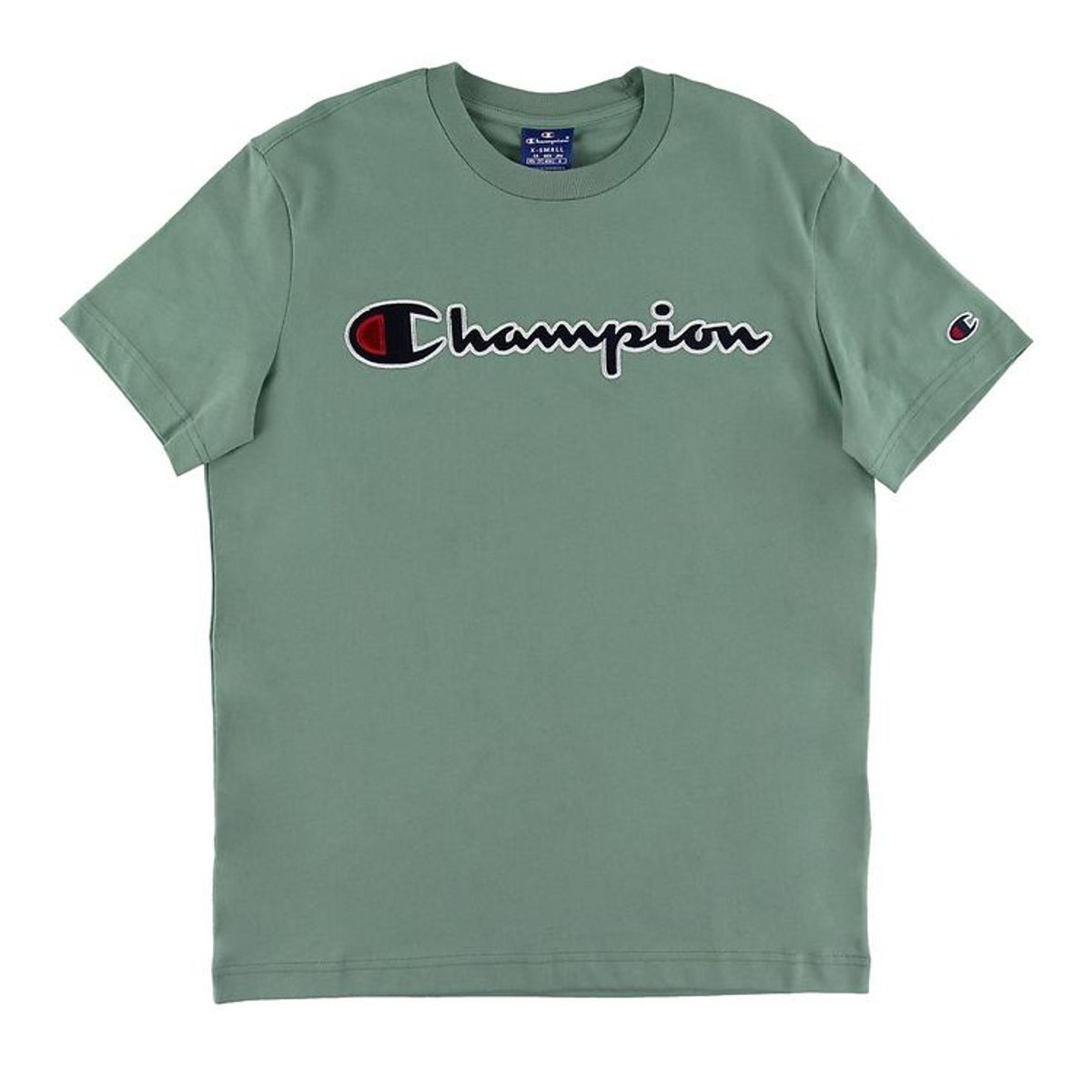 Champion Fashion T-shirt - Støvet Grøn m. Logo