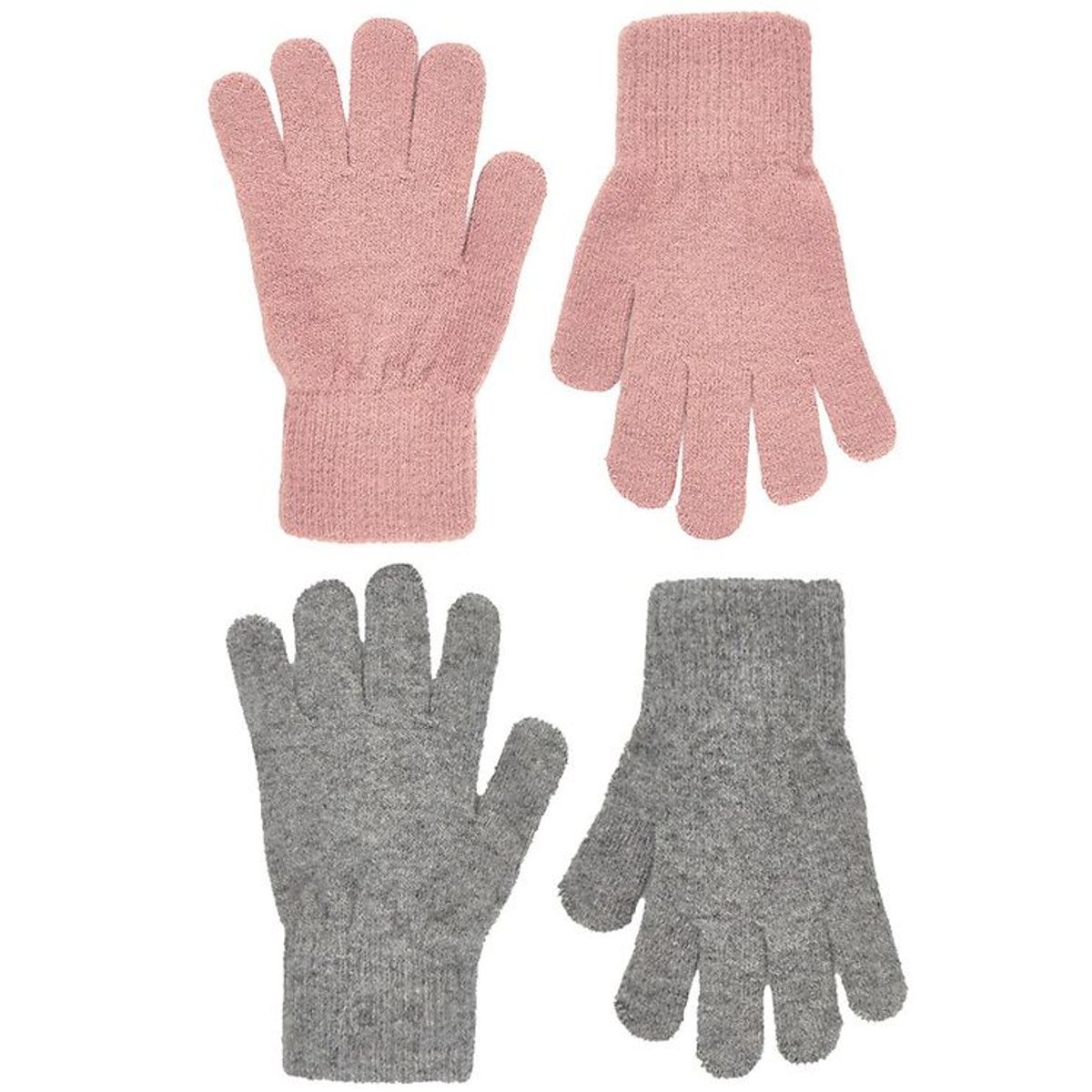 CeLaVi Handsker - Uld/Nylon - 2-pak - Mistey Rose/Gråmeleret