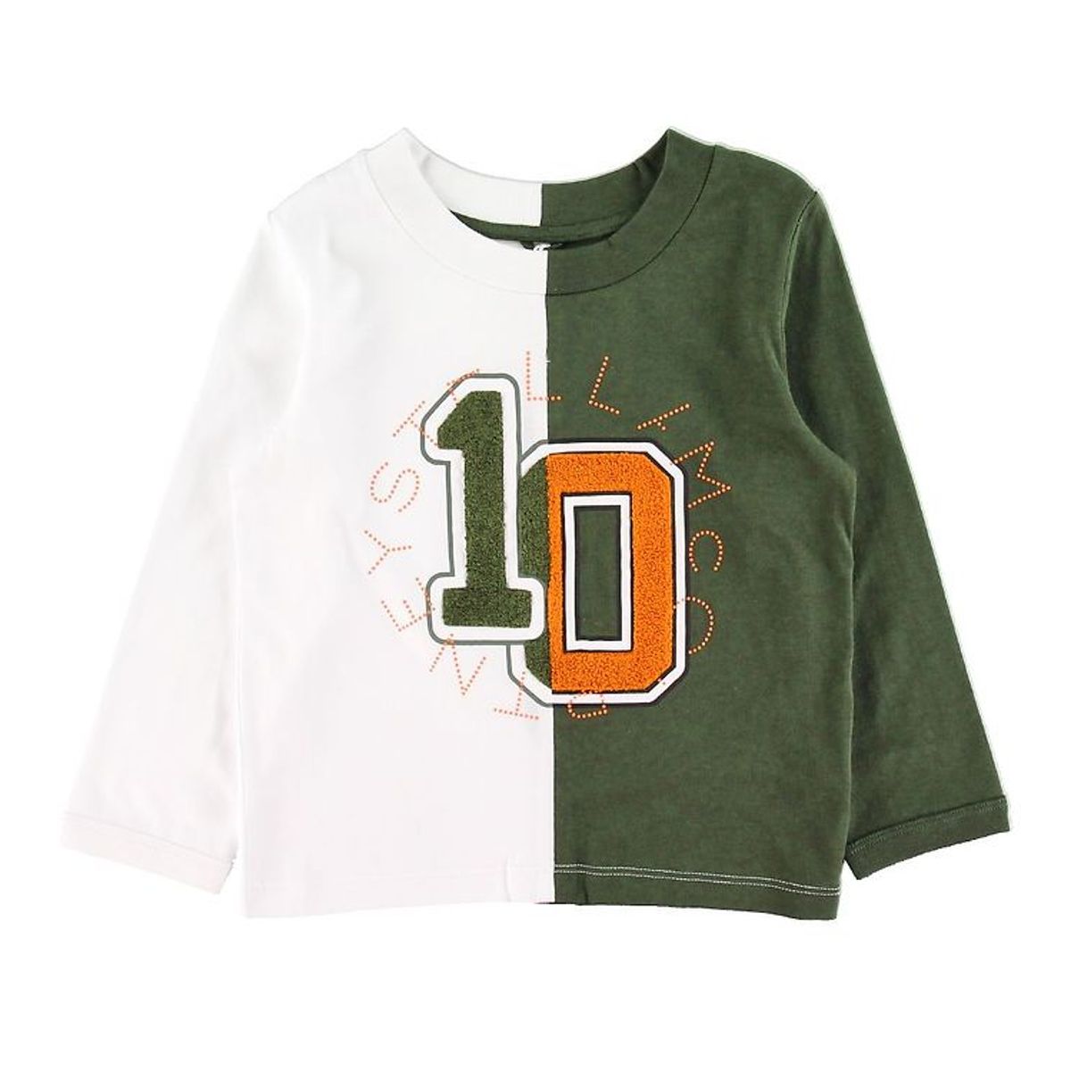 Stella McCartney Kids Bluse - Varsity - Hvid/Armygrøn