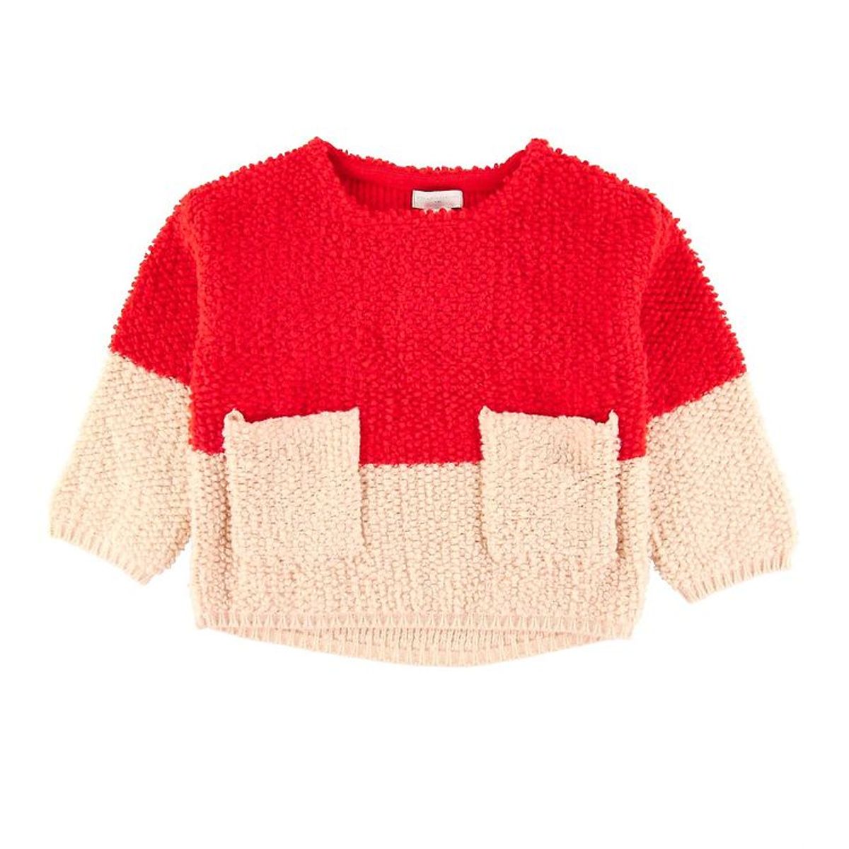 Stella McCartney Kids Striktrøje - Uld - Loopie - Rød/Rosa