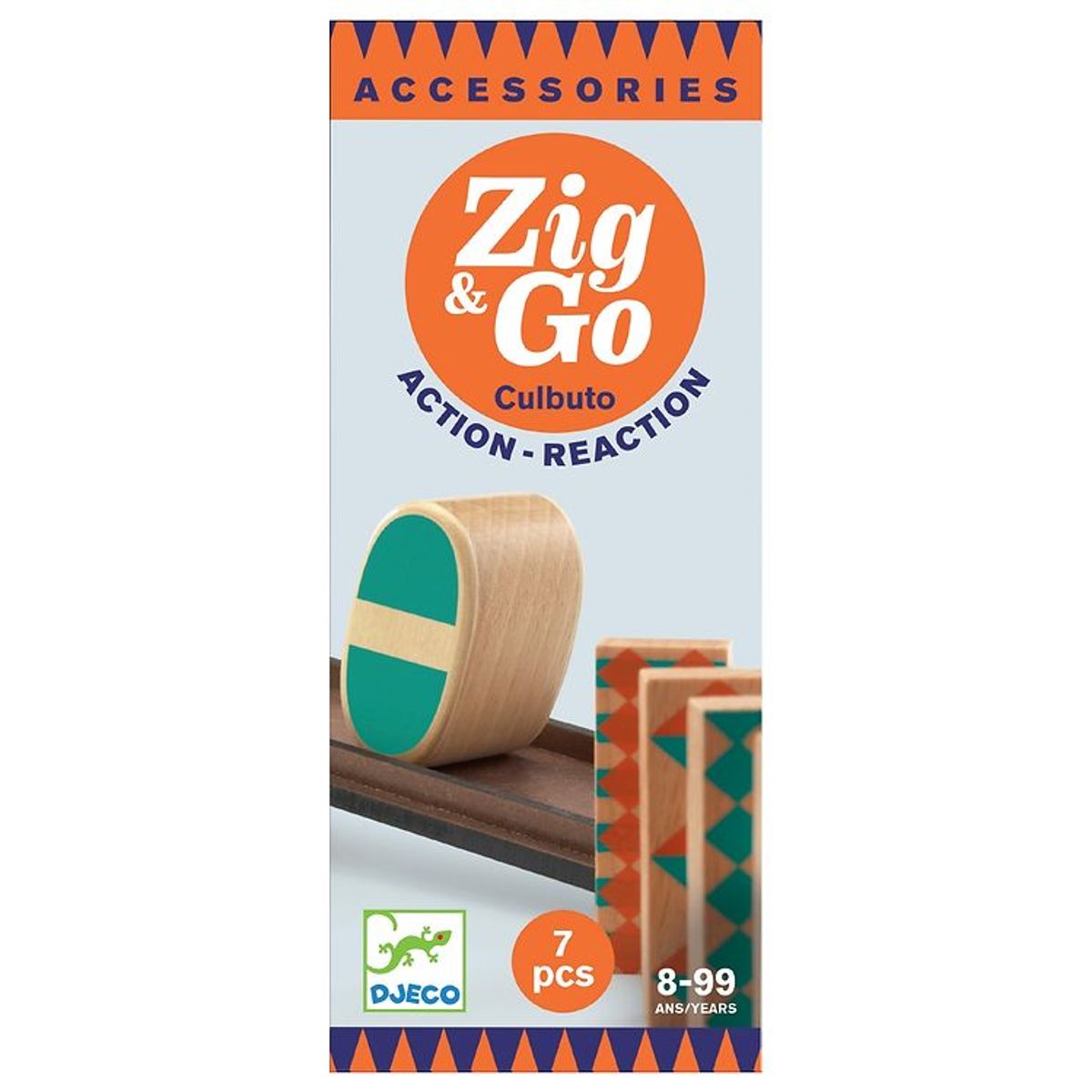 Djeco Kuglebane - Træ - Zig & Go - 7 dele - Culbuto