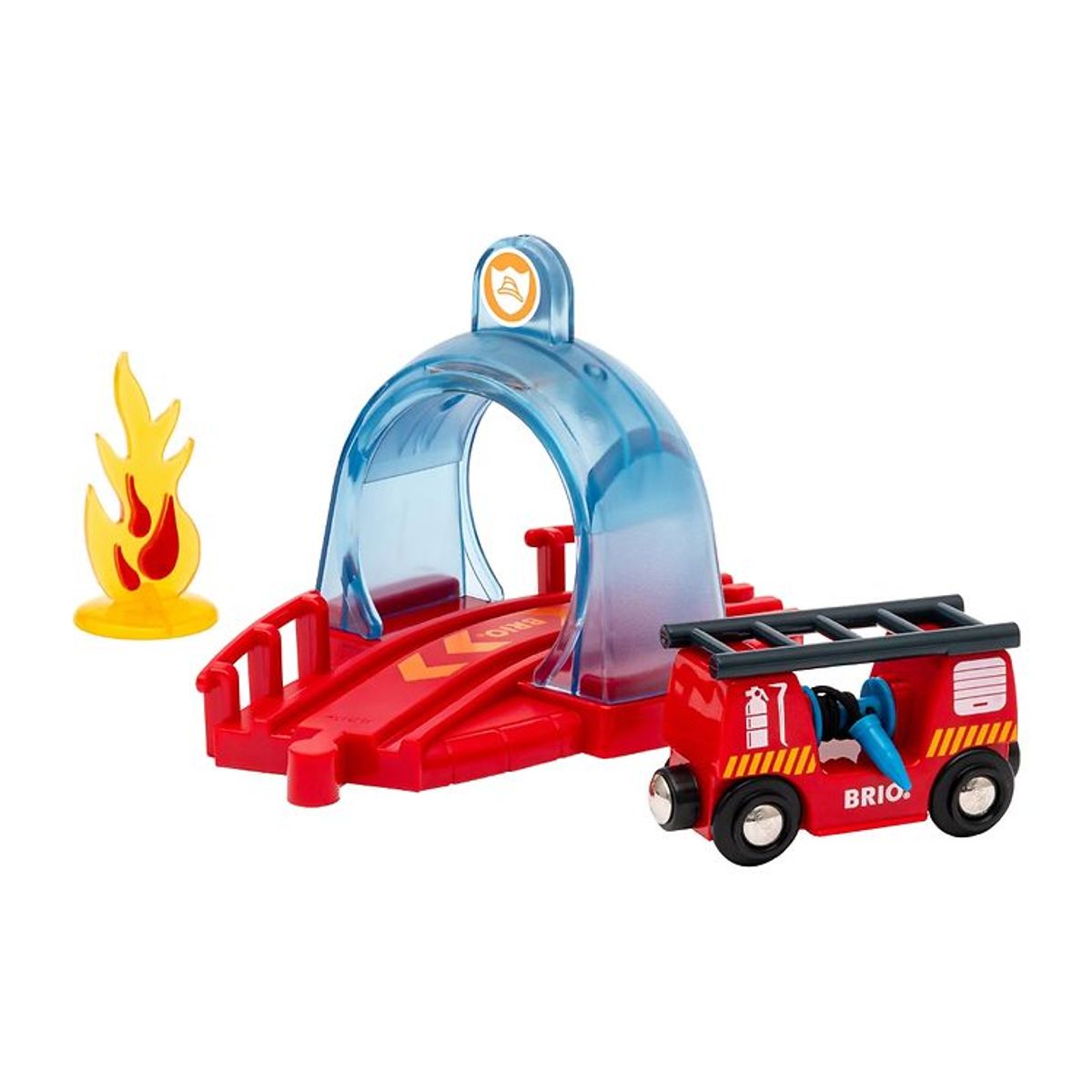 BRIO World Tunnel m. Brandtog - 4 Dele - Smart Tech Sound 33976