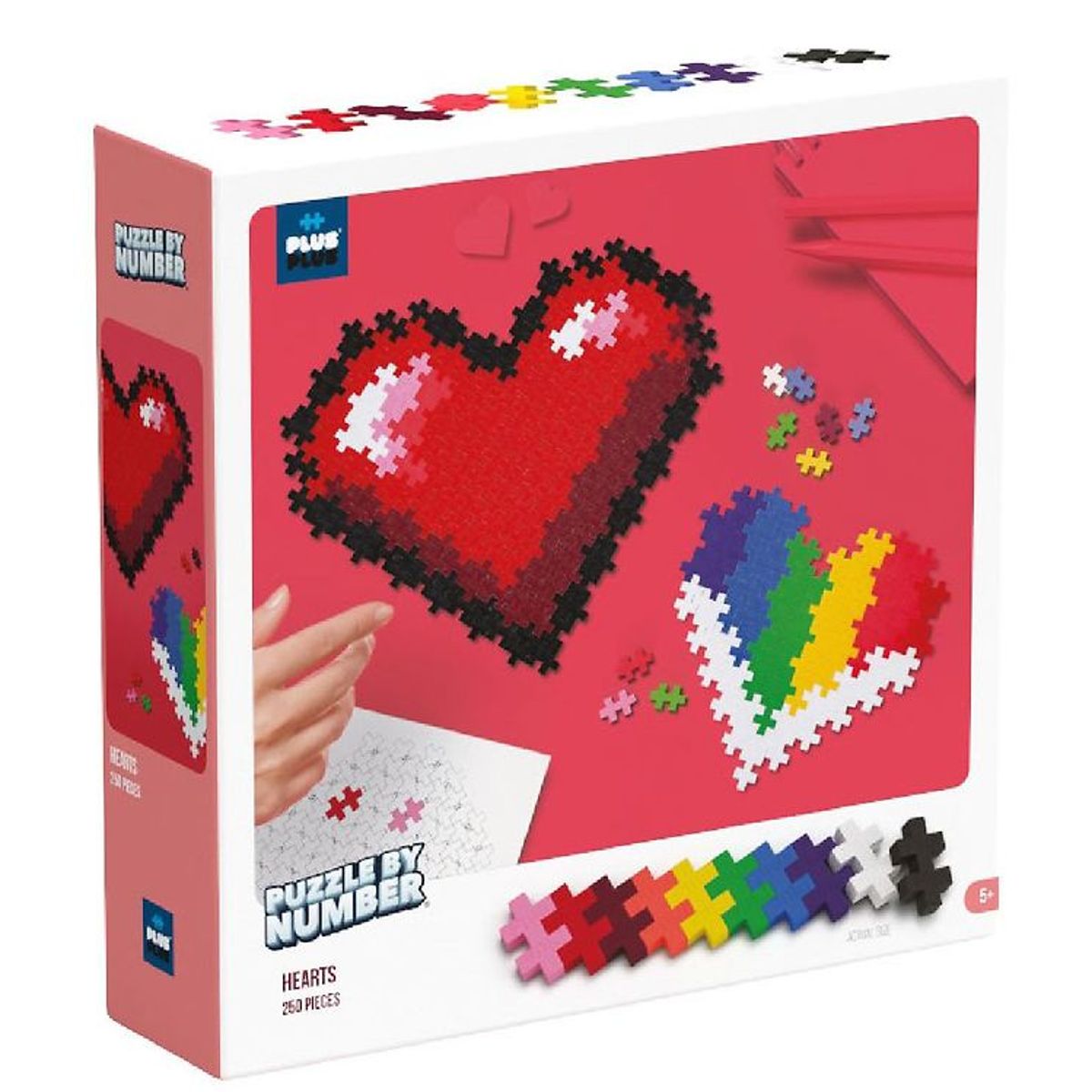 Plus-Plus Puzzle By Number - 250 stk. - Hearts