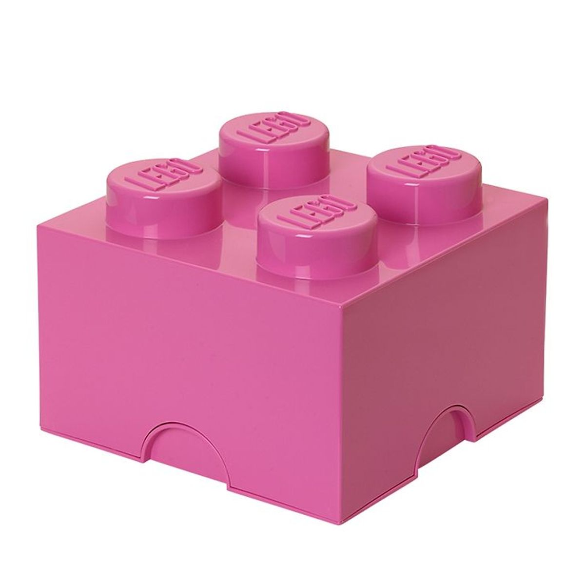 LEGO ® Storage Opbevaringsboks - 4 Knopper - 25x25x18 - Pink