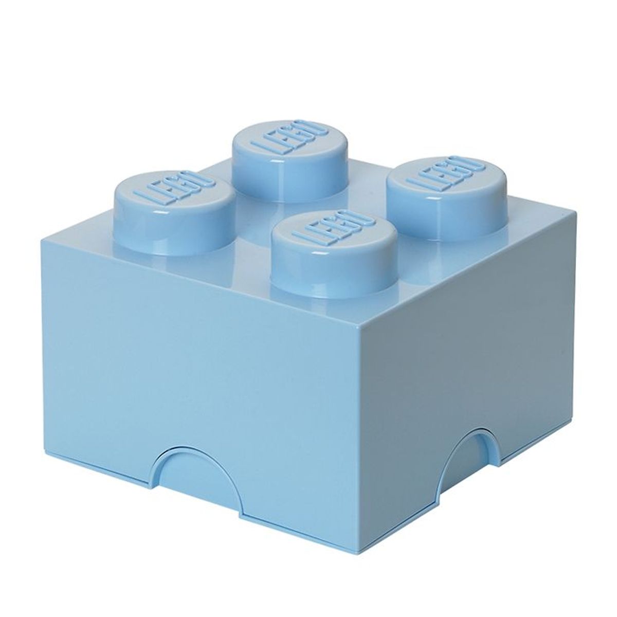 LEGO ® Storage Opbevaringsboks - 4 Knopper - 25x25x18 - Lyseblå