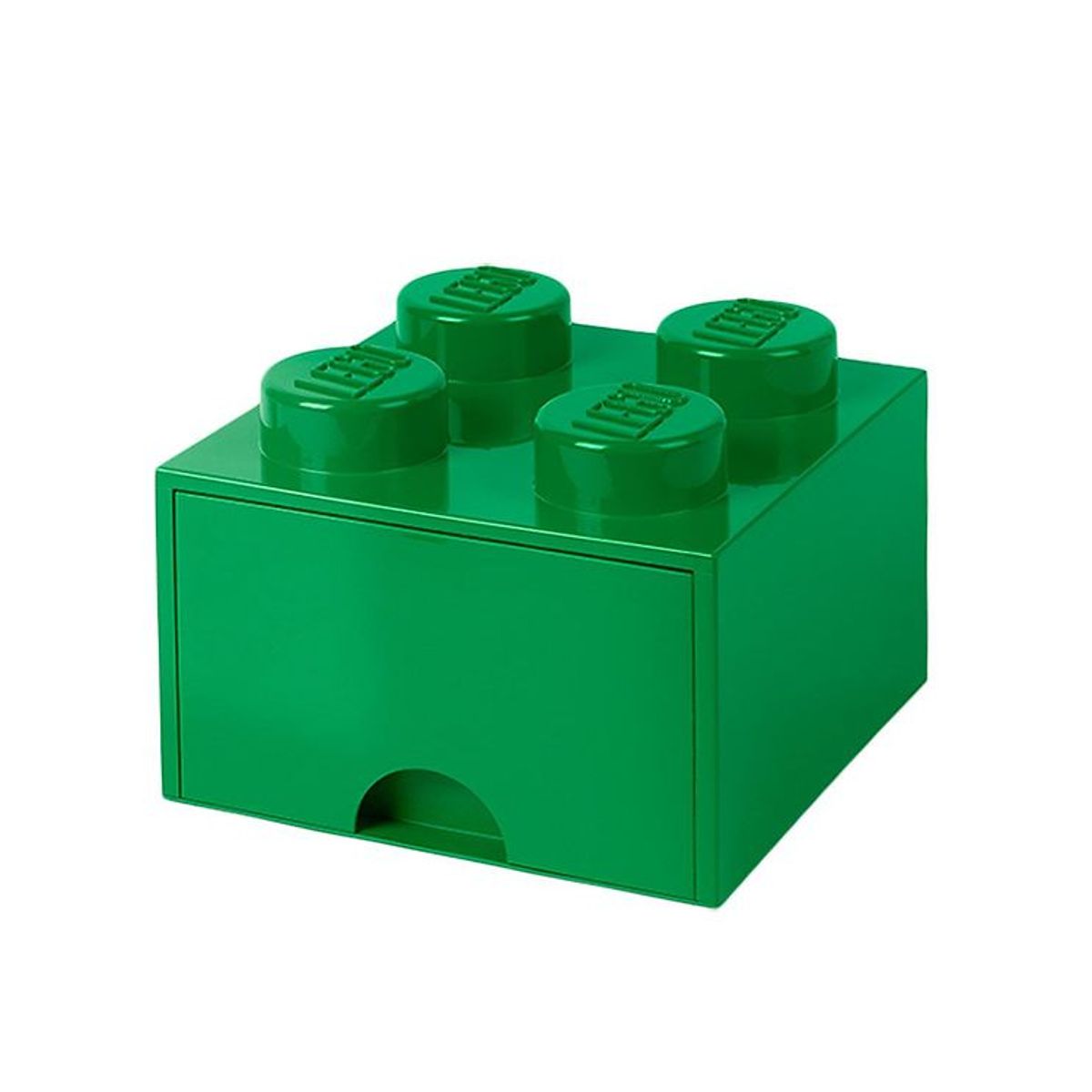 LEGO ® Storage Opbevaringsskuffe - 4 Knopper - 25x25x18 - Grøn