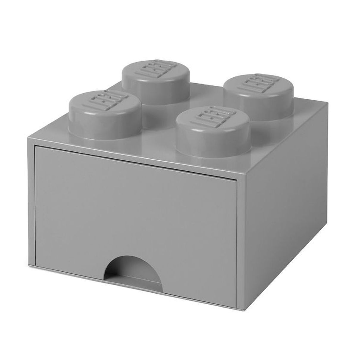 LEGO ® Storage Opbevaringsskuffe - 4 Knopper - 25x25x18 - Grå