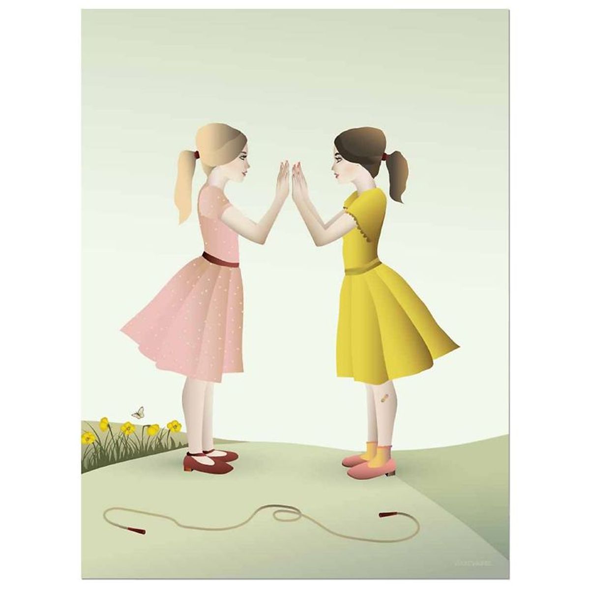 Vissevasse Plakat - 50x70 - Hand-Clapping Girls