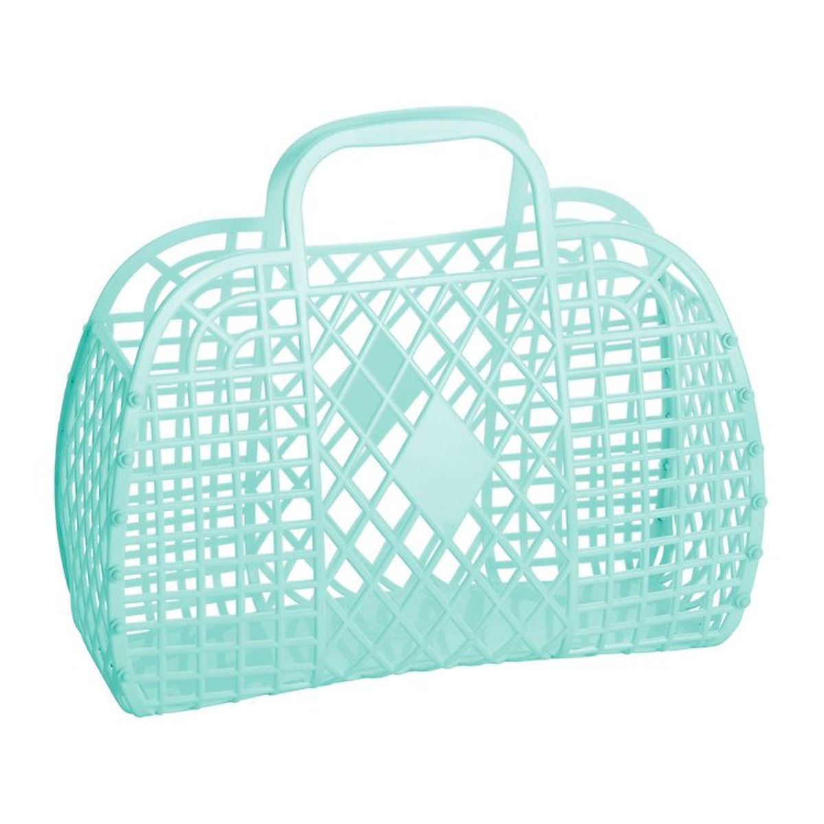 Sun Jellies Stor Foldekurv - Retro - Mint