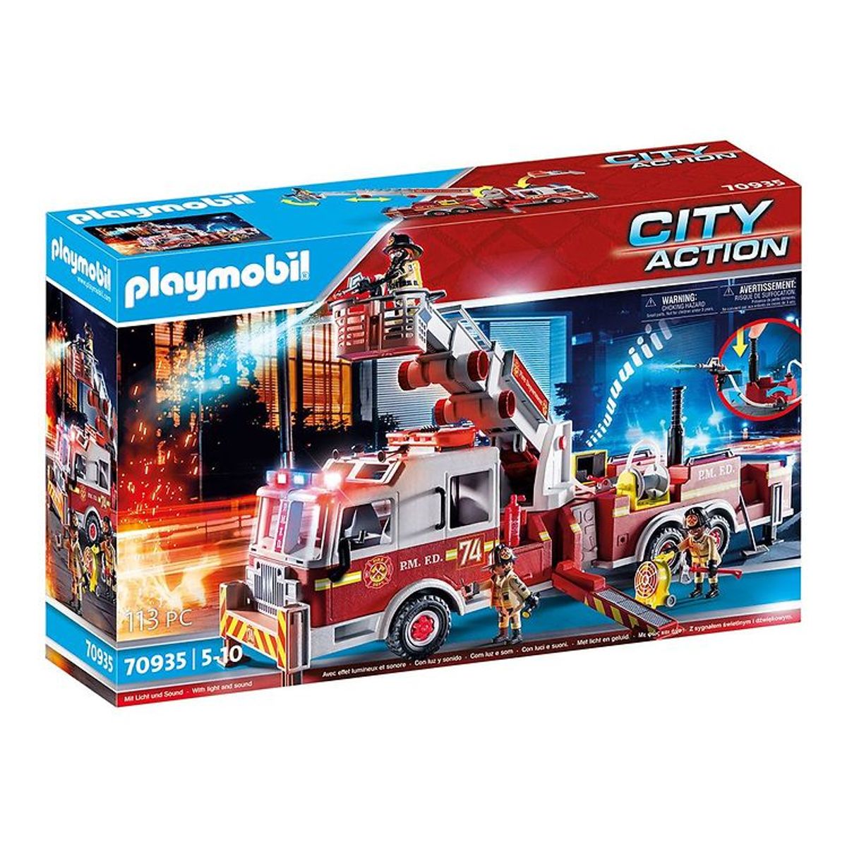 Playmobil City Action - Brandbil: US Tower Stige - 70935 - 113 D