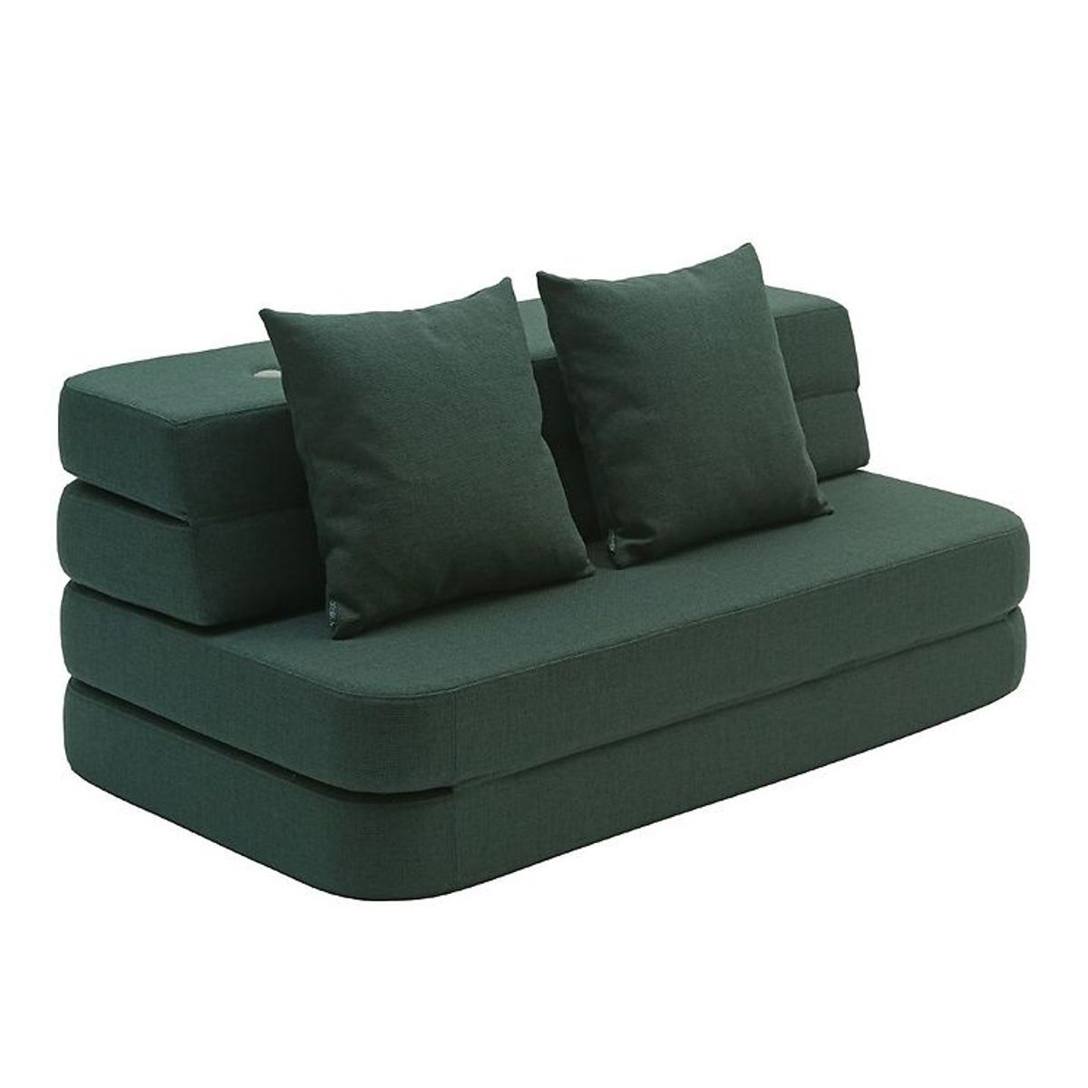 by KlipKlap Foldesofa - 3 Fold Sofa XL - 140 cm - Deep Green