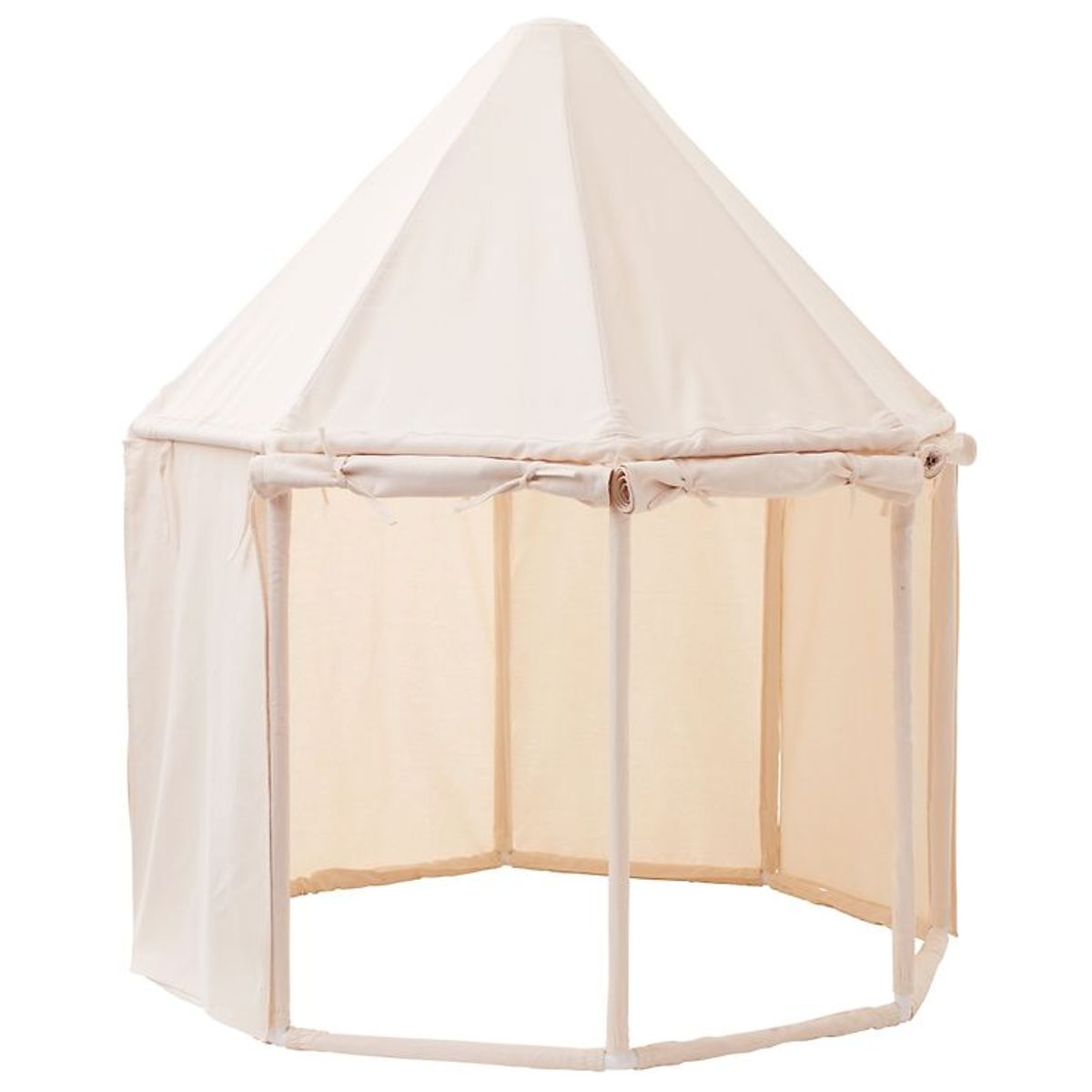 Kids Concept Legetelt - Pavillon - 122x142 cm - Naturhvid