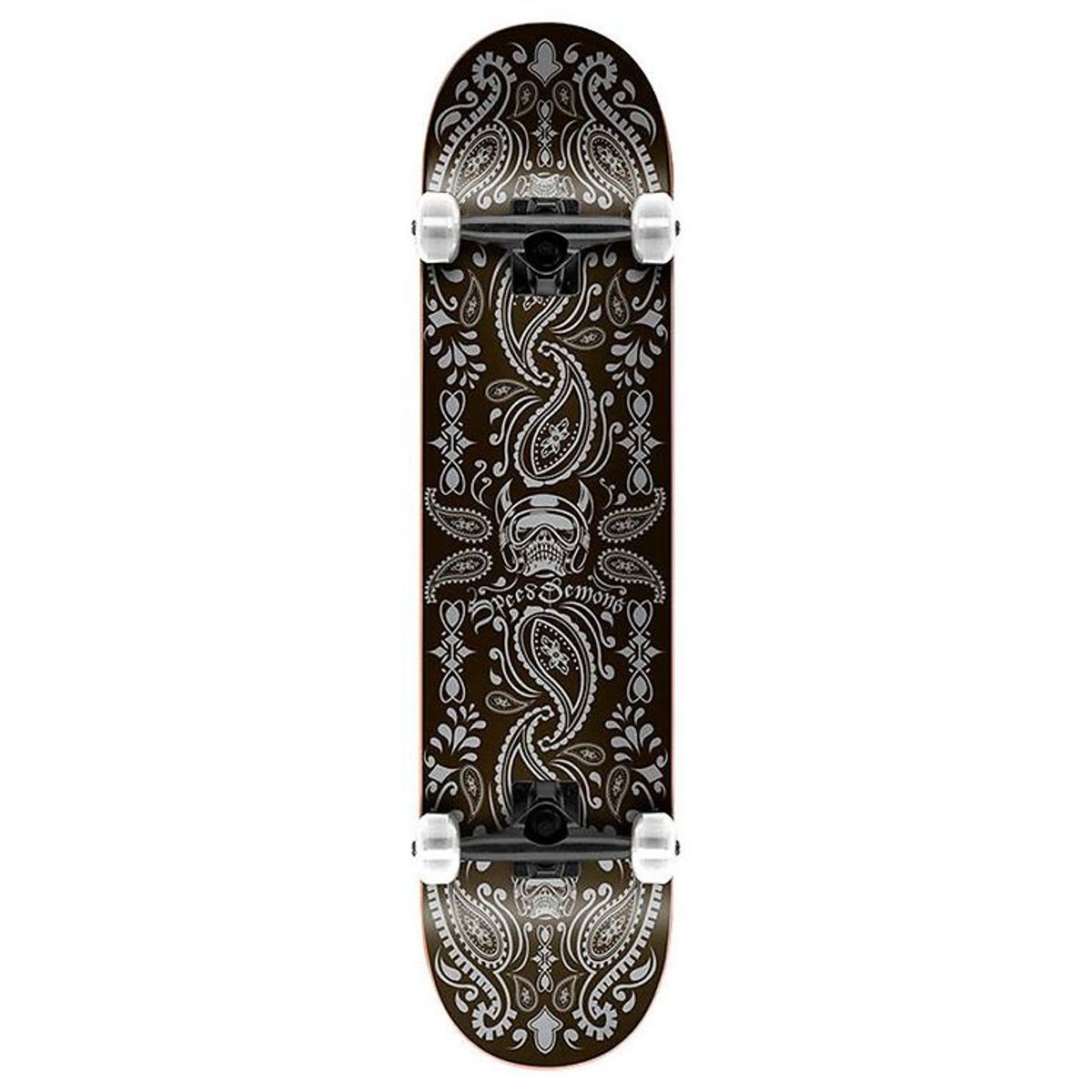 Speed Demons Skateboard - 7.75'' - Bandana Komplet - Sort/Grå